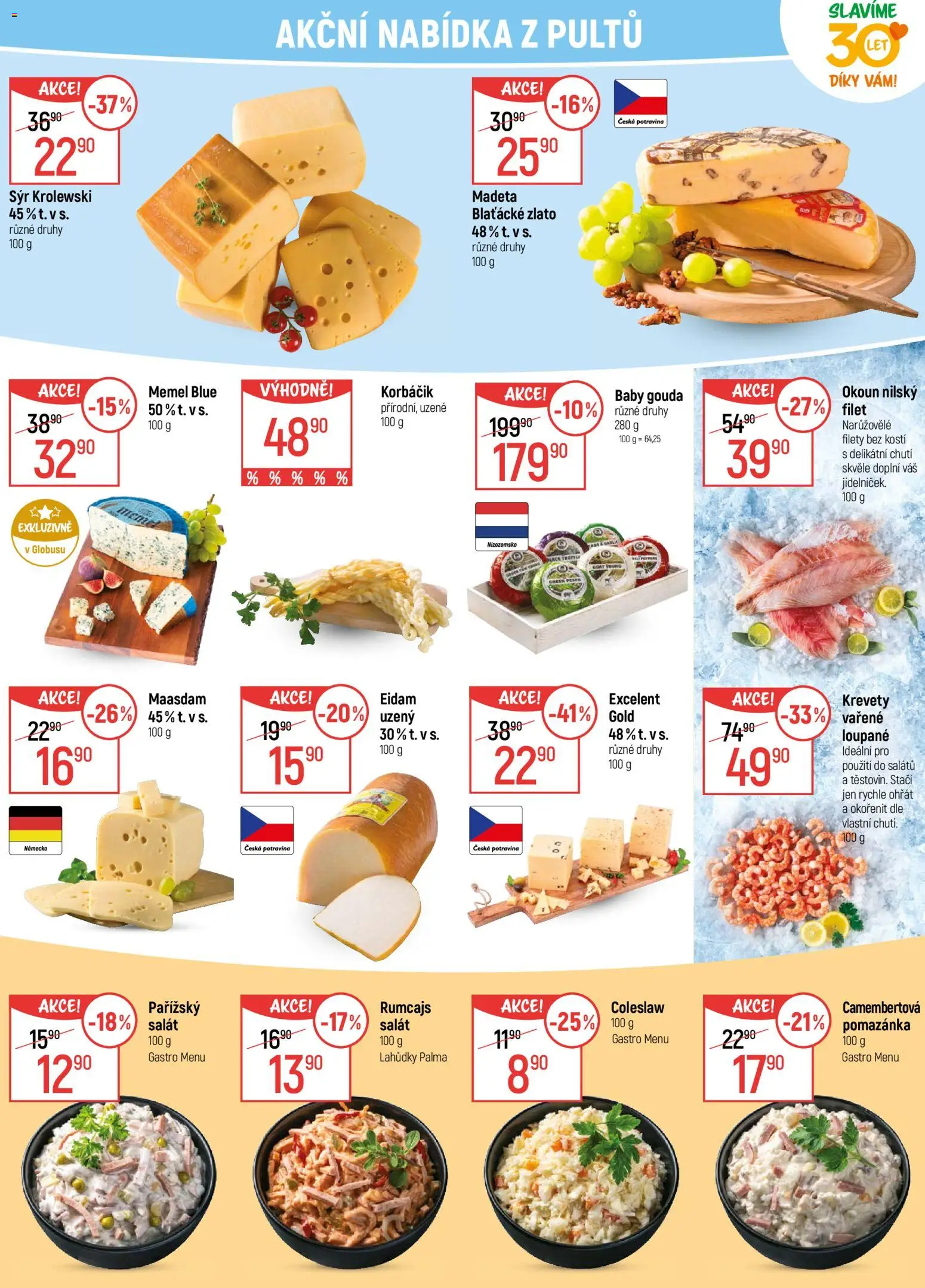 Globus leták od 19.08.2026 | Strana: 8 | Produkty: Sýr, Salát, Filet, Krevety