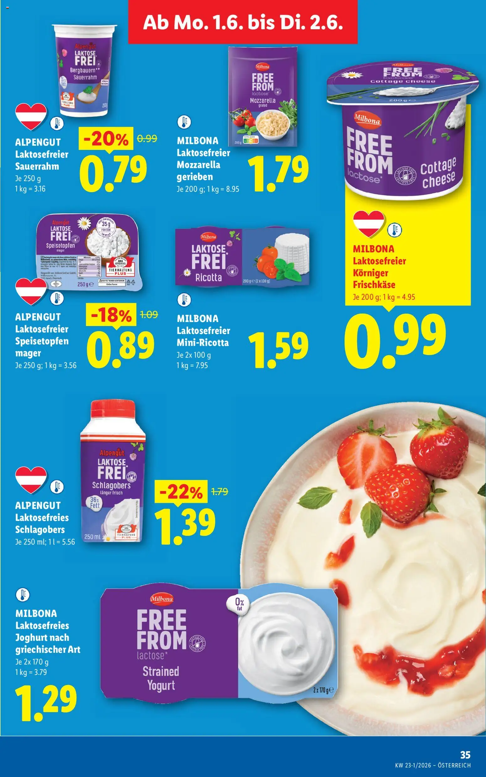 Lidl Flugblatt - Oberpullendorf, Güssing, Oberwart gültig ab 28.05.2026 | Seite: 42 | Produkte: Joghurt, Sauerrahm
