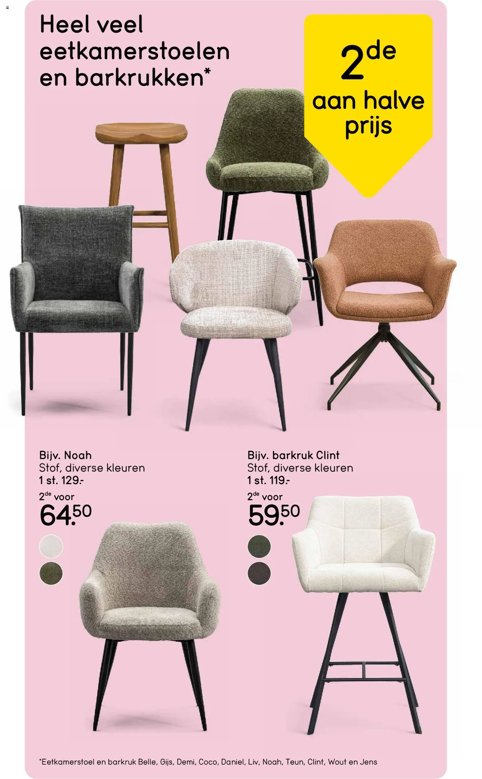 {H1} | Pagina: 9 | Producten: Eetkamerstoelen