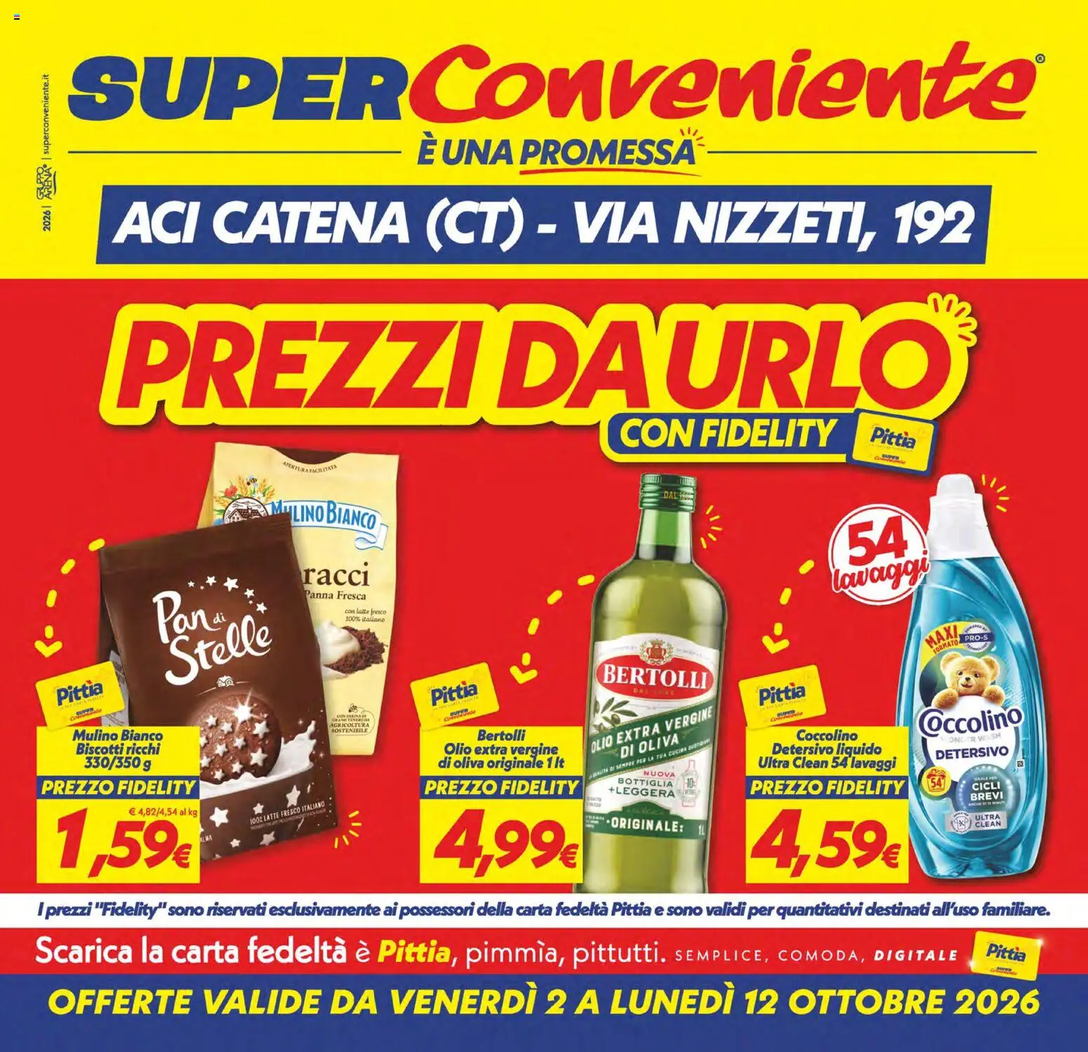 Volantino SuperConveniente del 02/10/2026 | Pagina: 1 | Prodotti: Panna, Olio, Olio extra vergine, Bottiglia