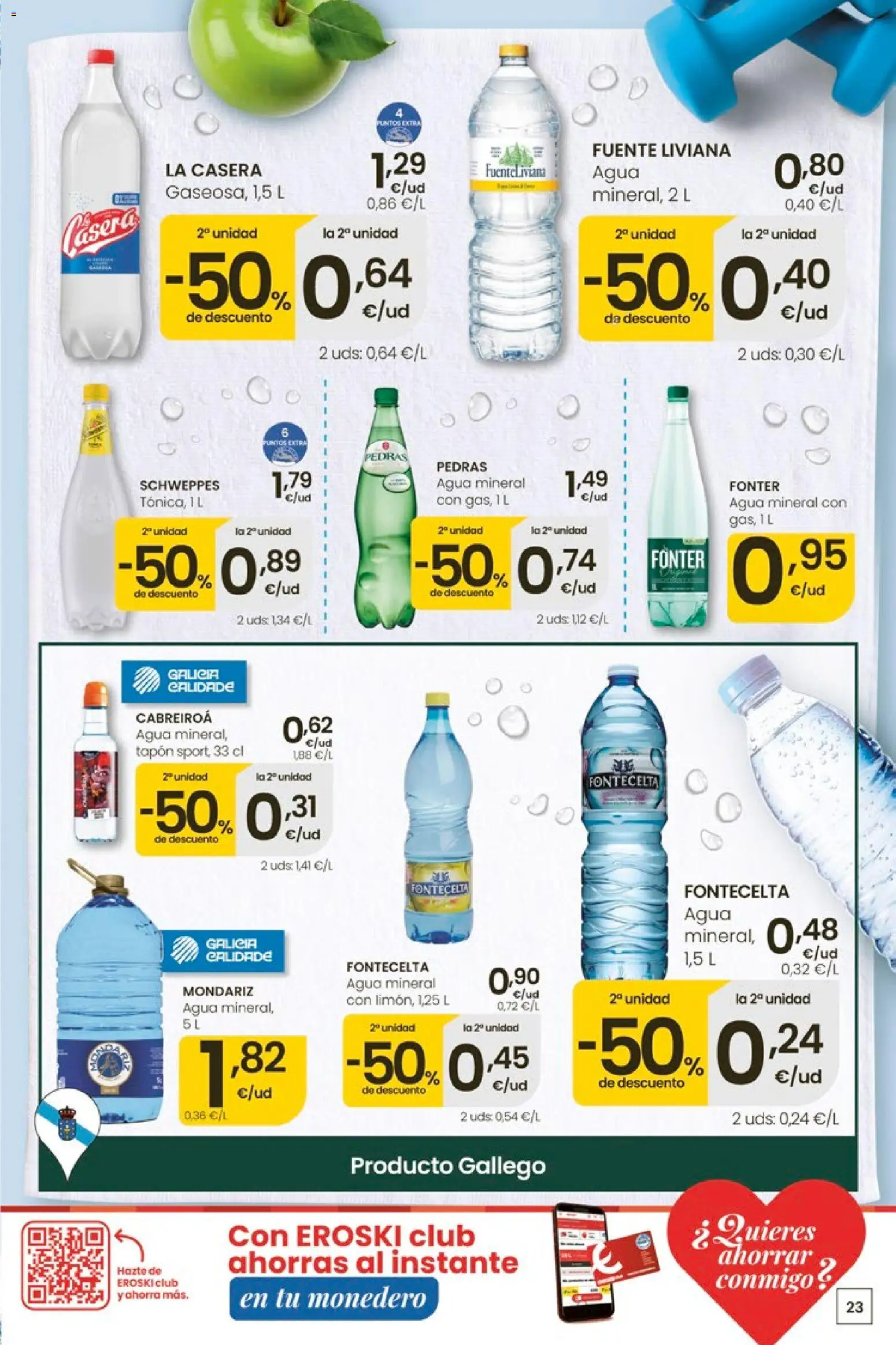 Eroski Quieres ahorrar conmigo │ válido desde el 14.05.2026 | Página: 23 | Productos: Agua mineral