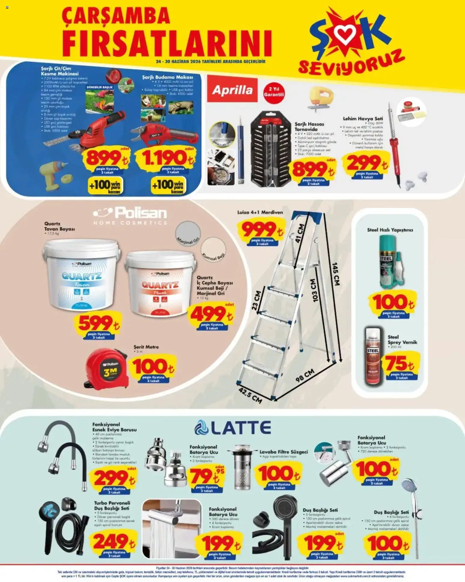 Şok Market Katalog - 24 Haziran 2026 tarihinden itibaren geçerlidir | Sayfa: 4 | Ürünler: Döner, Duş, Bağlayıcı, USB