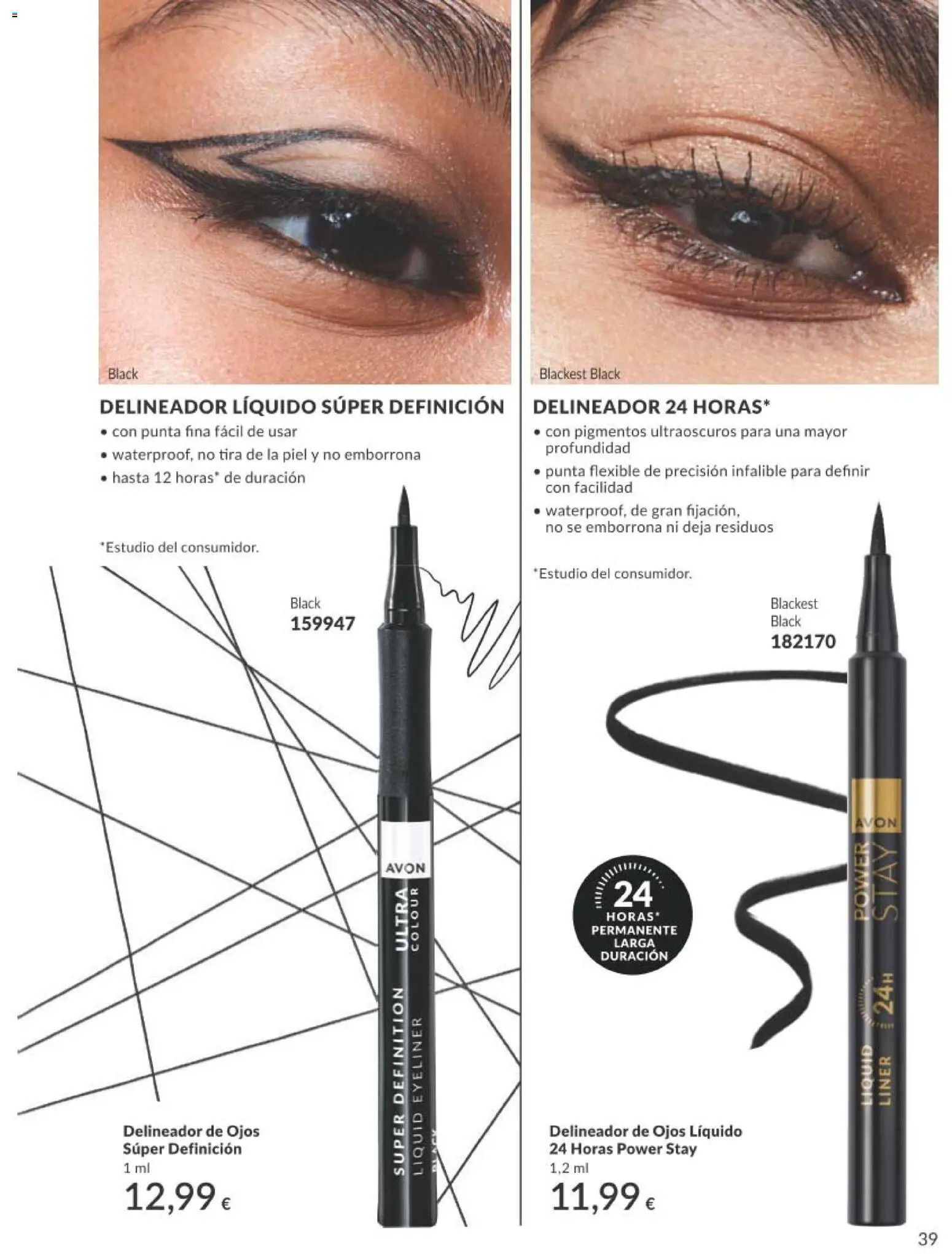 Catálogo AVON campaña 8 │ válido desde el 01/08/2026 | Página: 39 | Productos: Delineador de ojos, Delineador