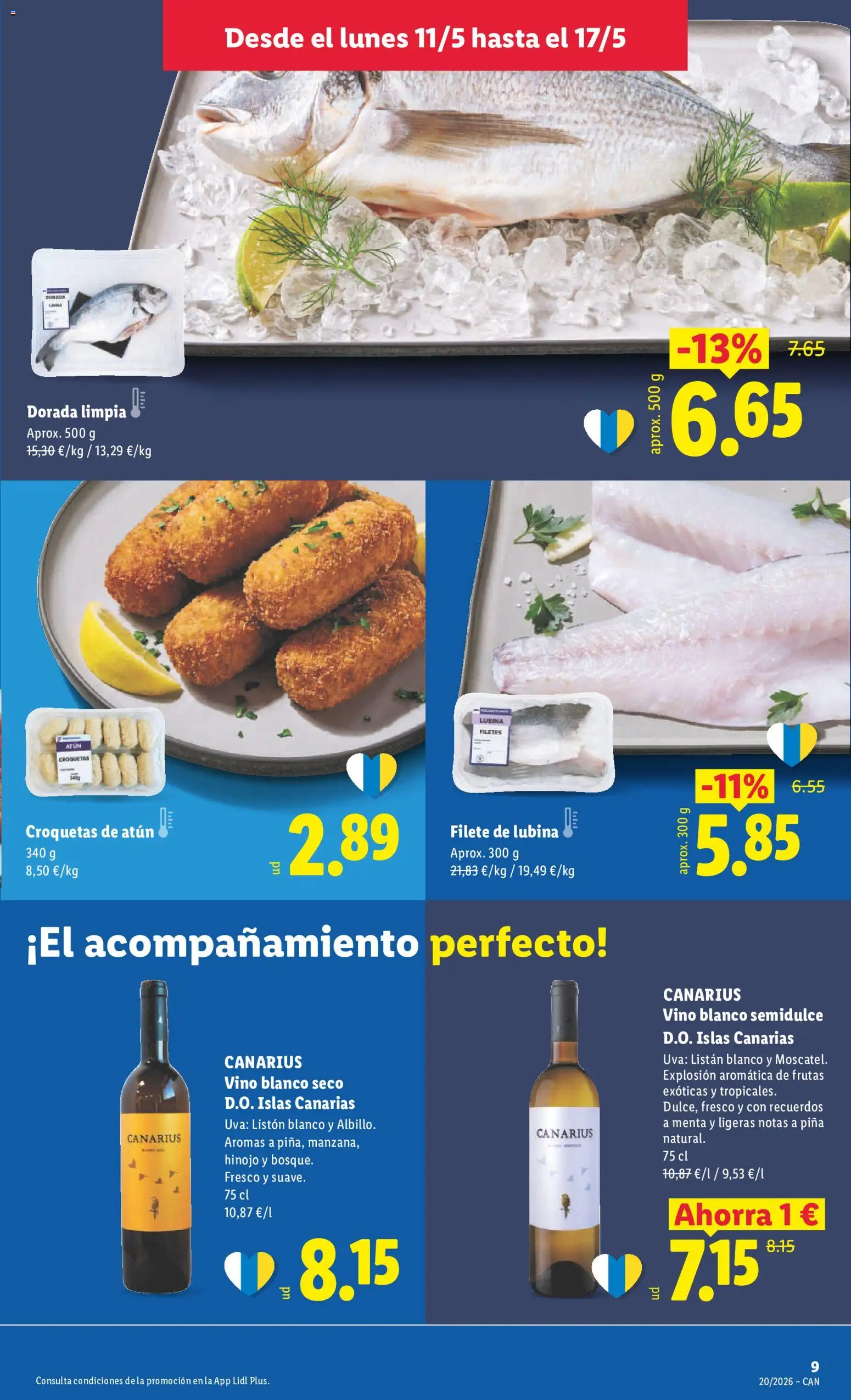 Lidl folleto │ válido desde el 11.05.2026 | Página: 11 | Productos: Vino, Piña, Croquetas, Filete