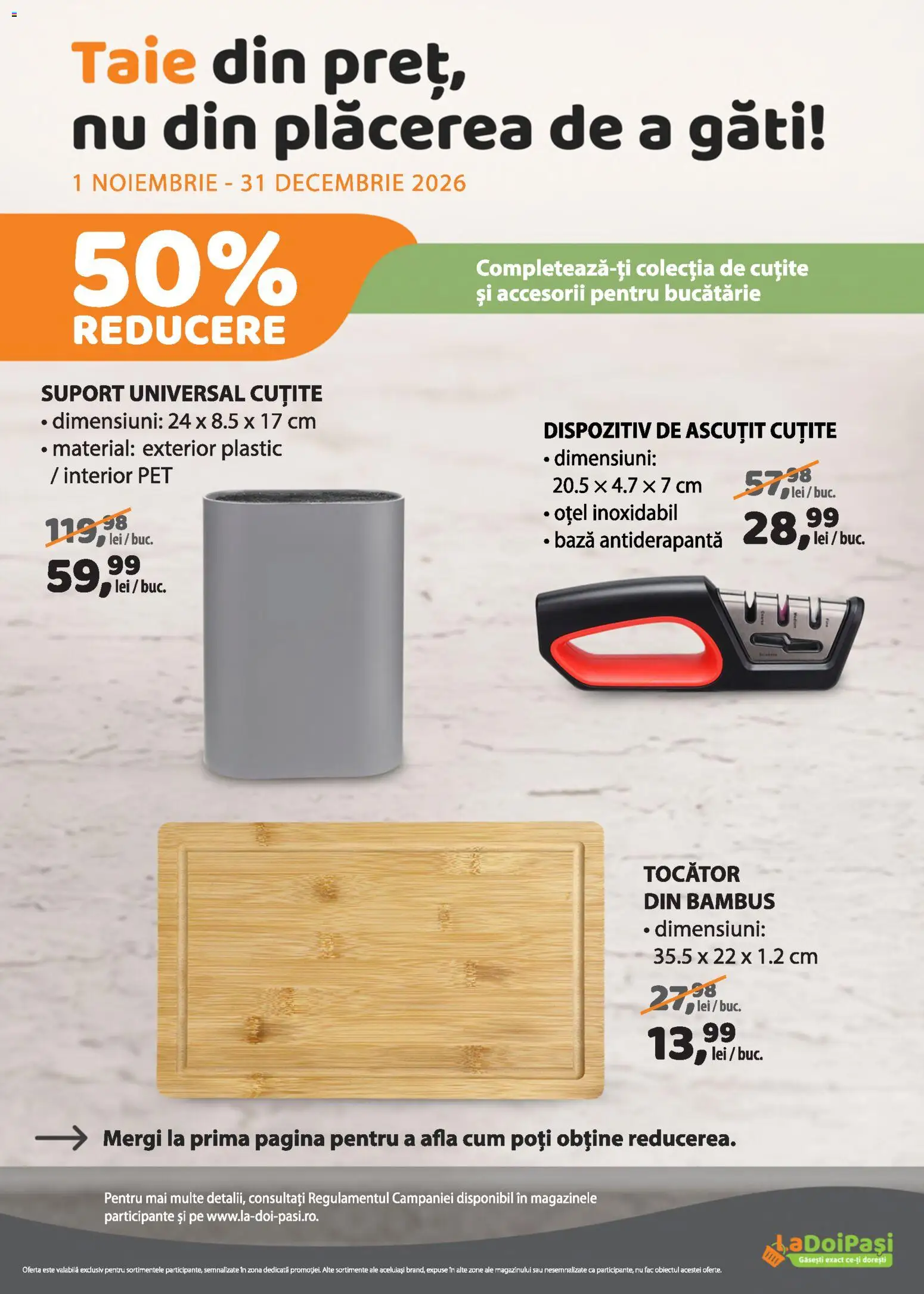 Noul catalog LaDoiPași – valabil de la 01.11.2026 | Pagină: 13 | Produse: Bucătărie, Tocător, Suport