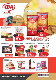 PRIVÁT Aktuális szórólap MAX - amely érvényes a következő dátumtól: 2026.09.17.