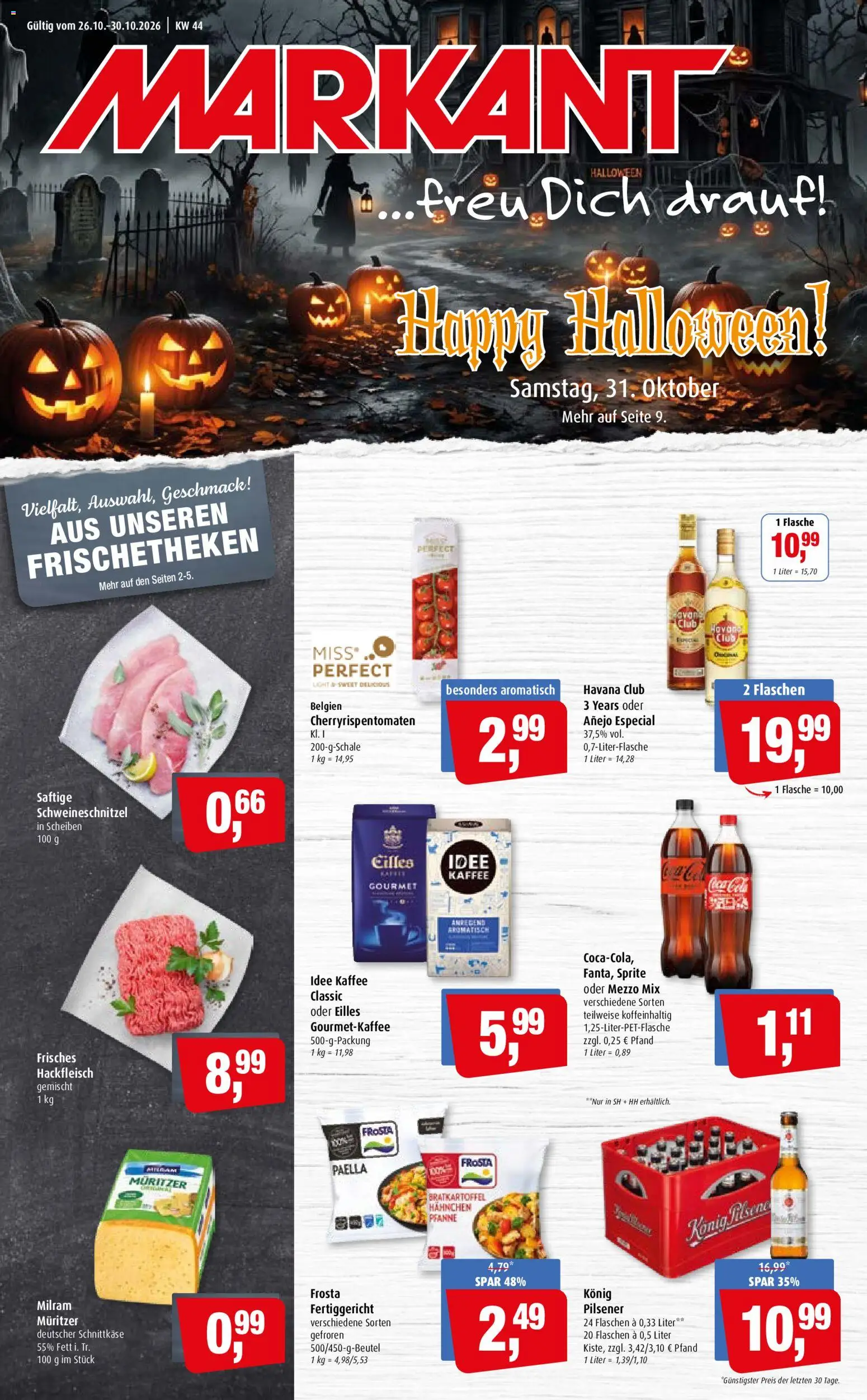 Markant Prospekt – gültig ab 26.10.2026 | Seite: 1 | Produkte: Havana club, Hahnchen, Sprite, Kaffee