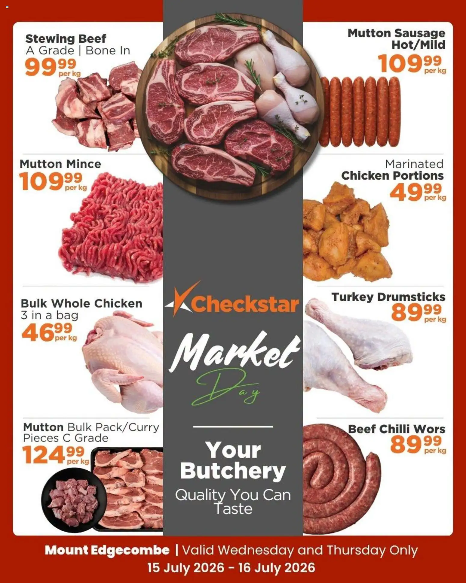 New Check Star catalogue – valid from 15/07/2026 | Page: 2 | Products: Bag, Chicken, Beef, Sausage
