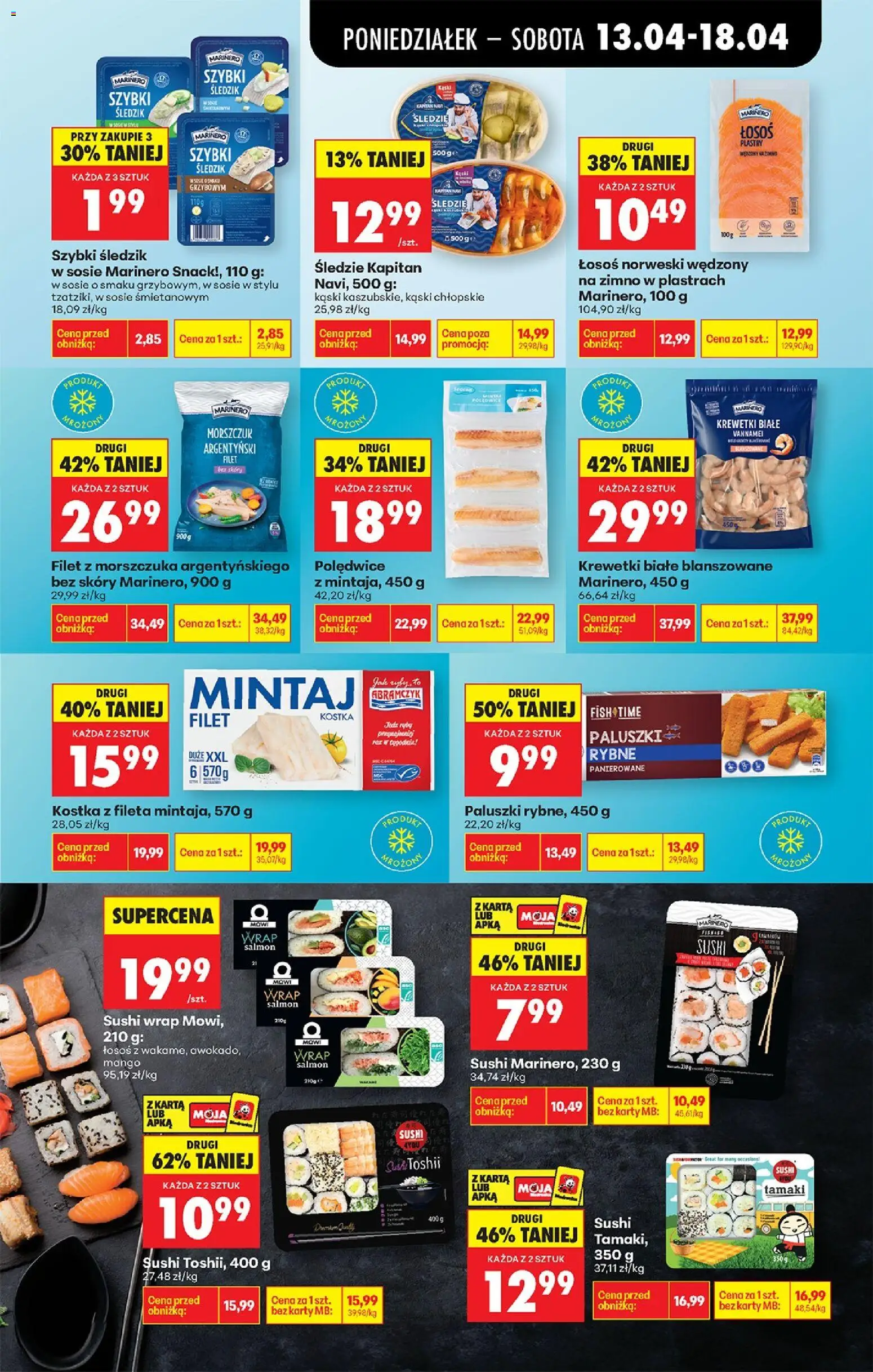 Biedronka Polsko leták od 13.04.2026 | Strana: 41 | Produkty: Losos, Sushi, Wakame, Filet
