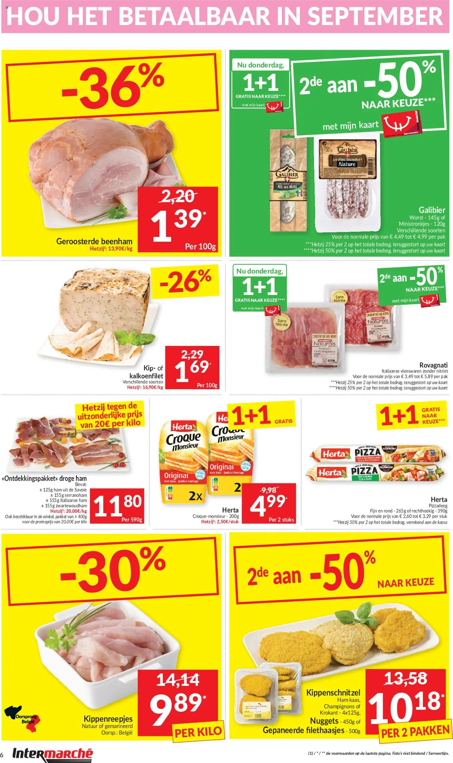 {H1} | Pagina: 6 | Producten: Vleeswaren, Prosciutto crudo, Champignons, Kaas