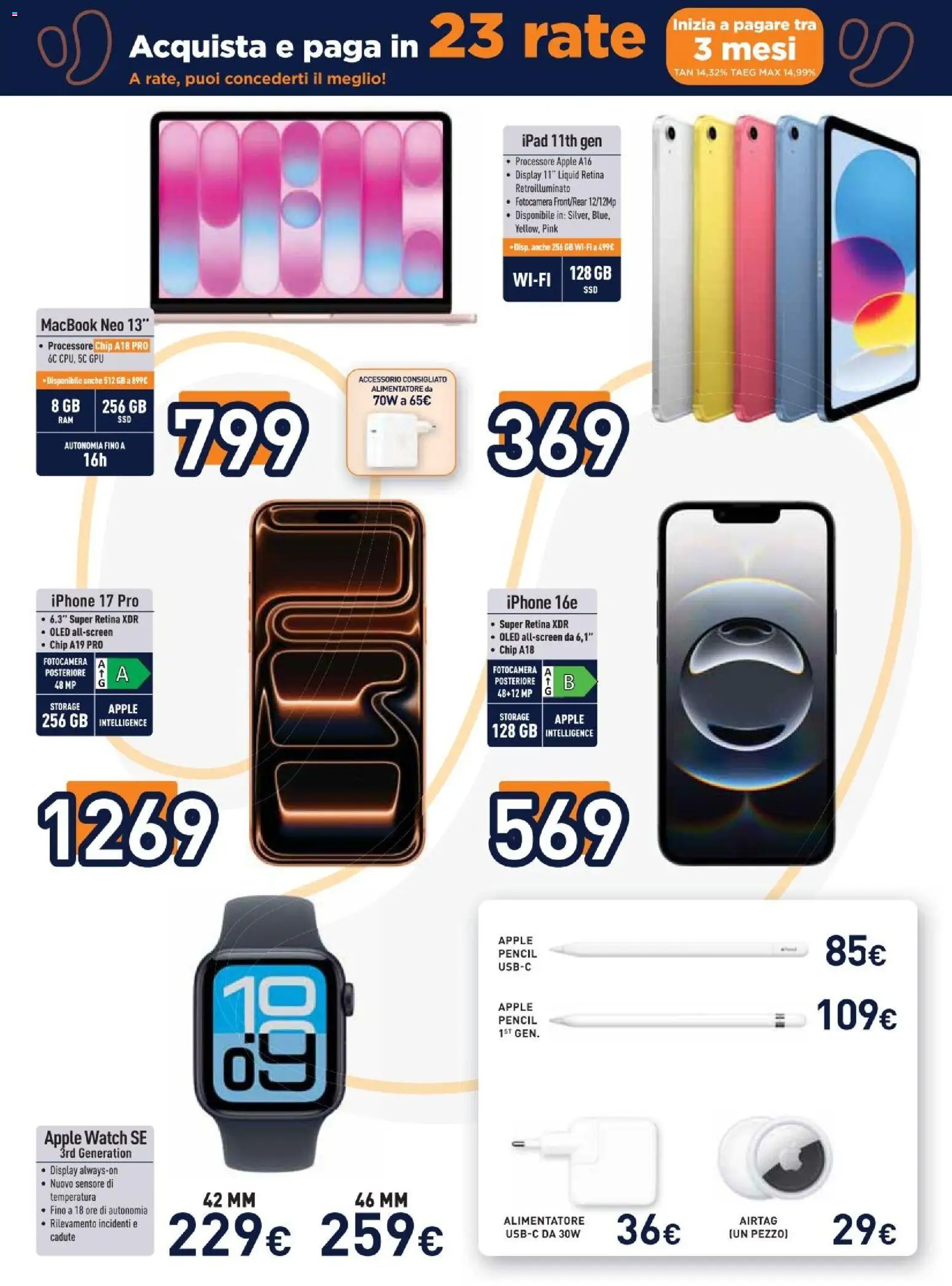 Volantino Unieuro del 01/07/2026 | Pagina: 13 | Prodotti: Iphone, Fotocamera, Apple Watch, Macbook