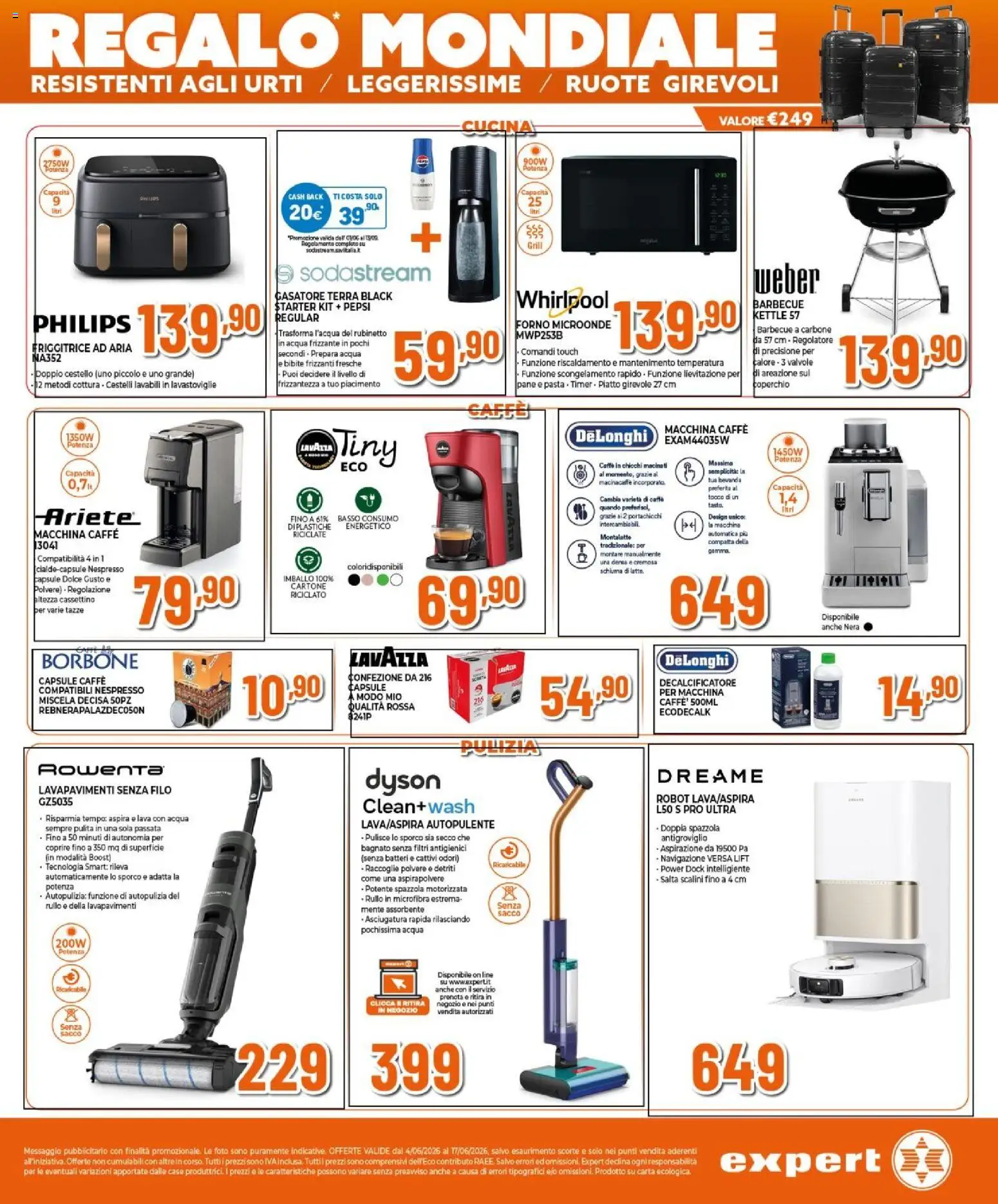 Volantino Expert del 04.06.2026 | Pagina: 30 | Prodotti: Rullo, Caffè, Bibite, Lavazza