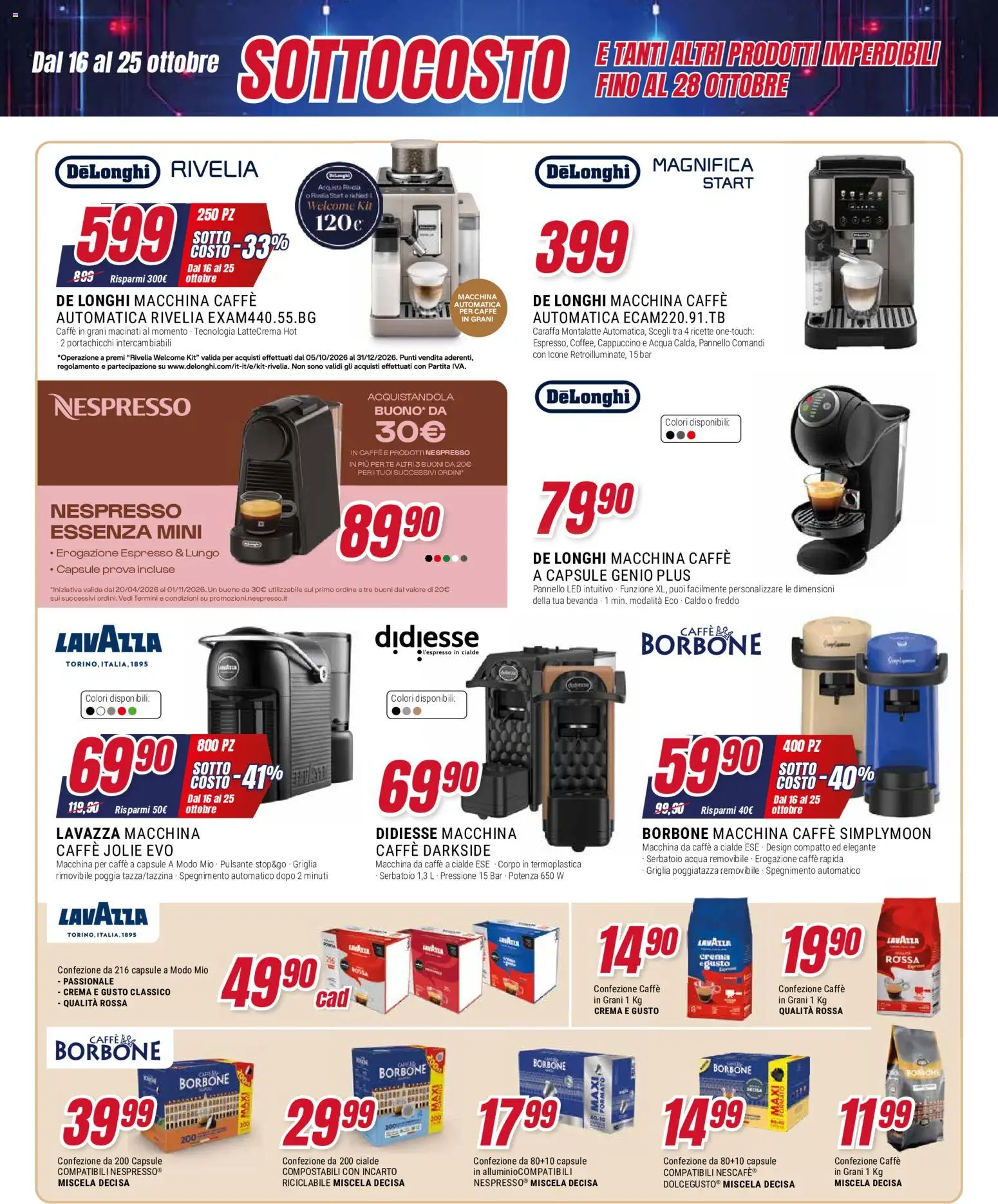 Volantino Trony del 16/10/2026 | Pagina: 14 | Prodotti: Crema, Cappuccino, Cialde, Lavazza