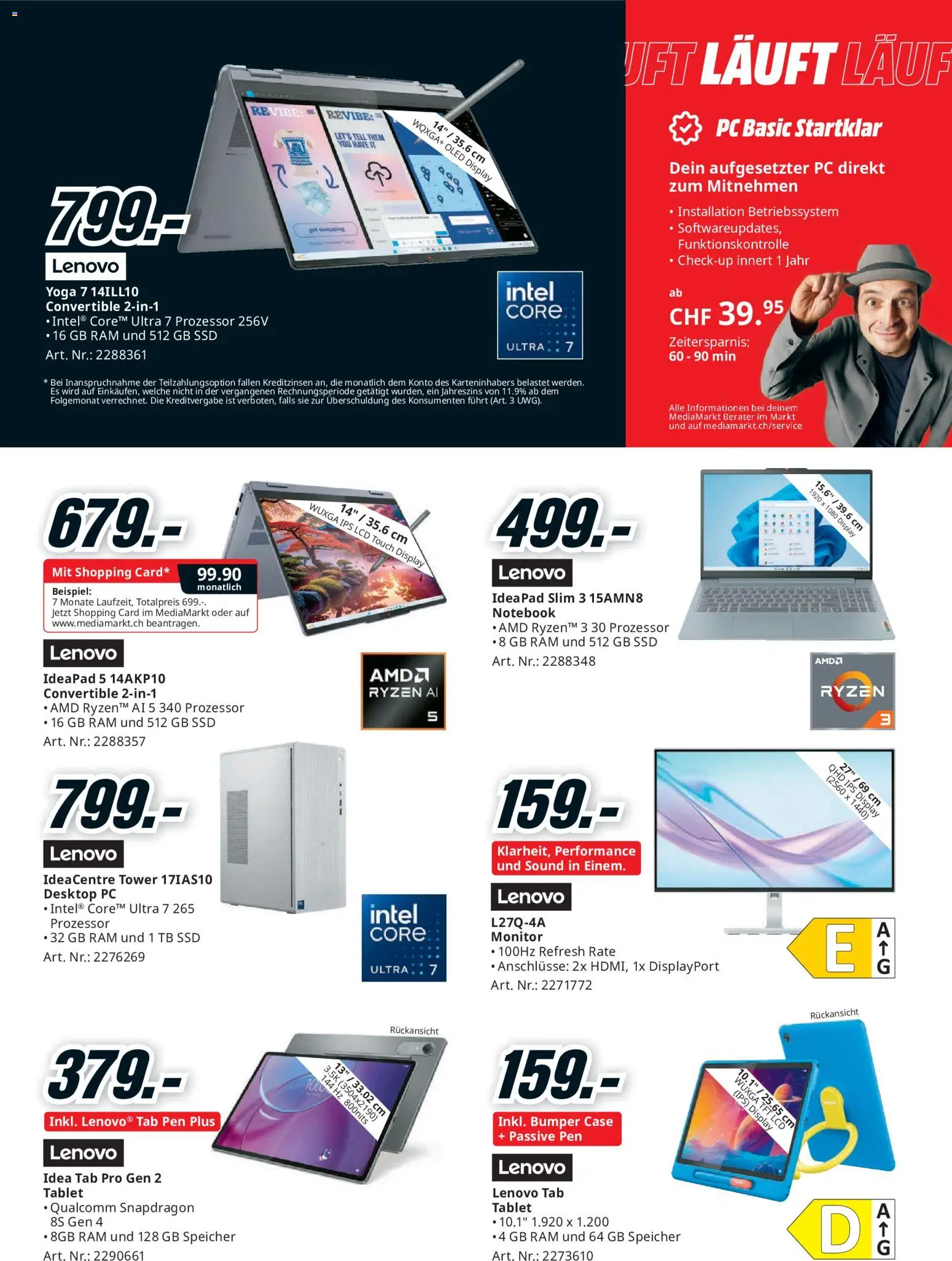 Media Markt aktionen – gültig ab 23.08.2026 | Seite: 13 | Produkte: Notebook, Monitor, Desktop PC, Lenovo