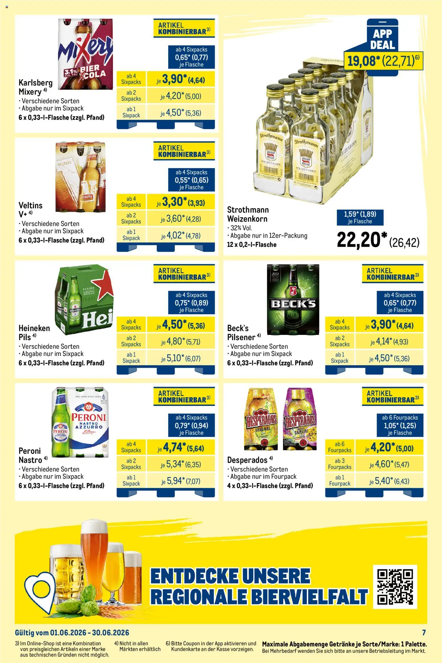 Metro Monats-Mix – gültig ab 01.06.2026 | Seite: 7 | Produkte: Bier, Heineken, Desperados, Mixery