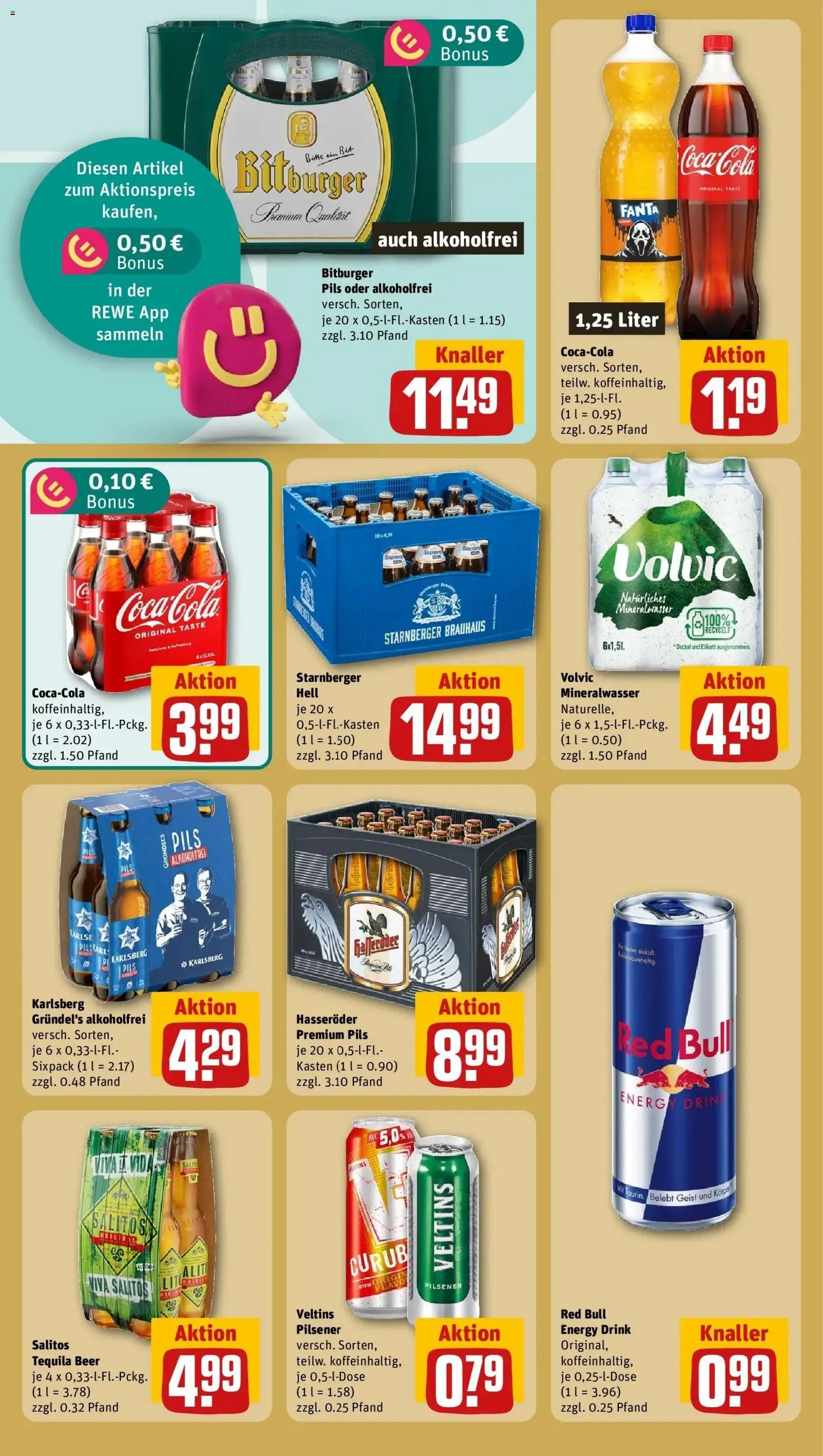 REWE Prospekt ab 05.10.2026 zum Blättern » Angebote | Seite: 18 | Produkte: Red bull, Tequila, Volvic, Veltins