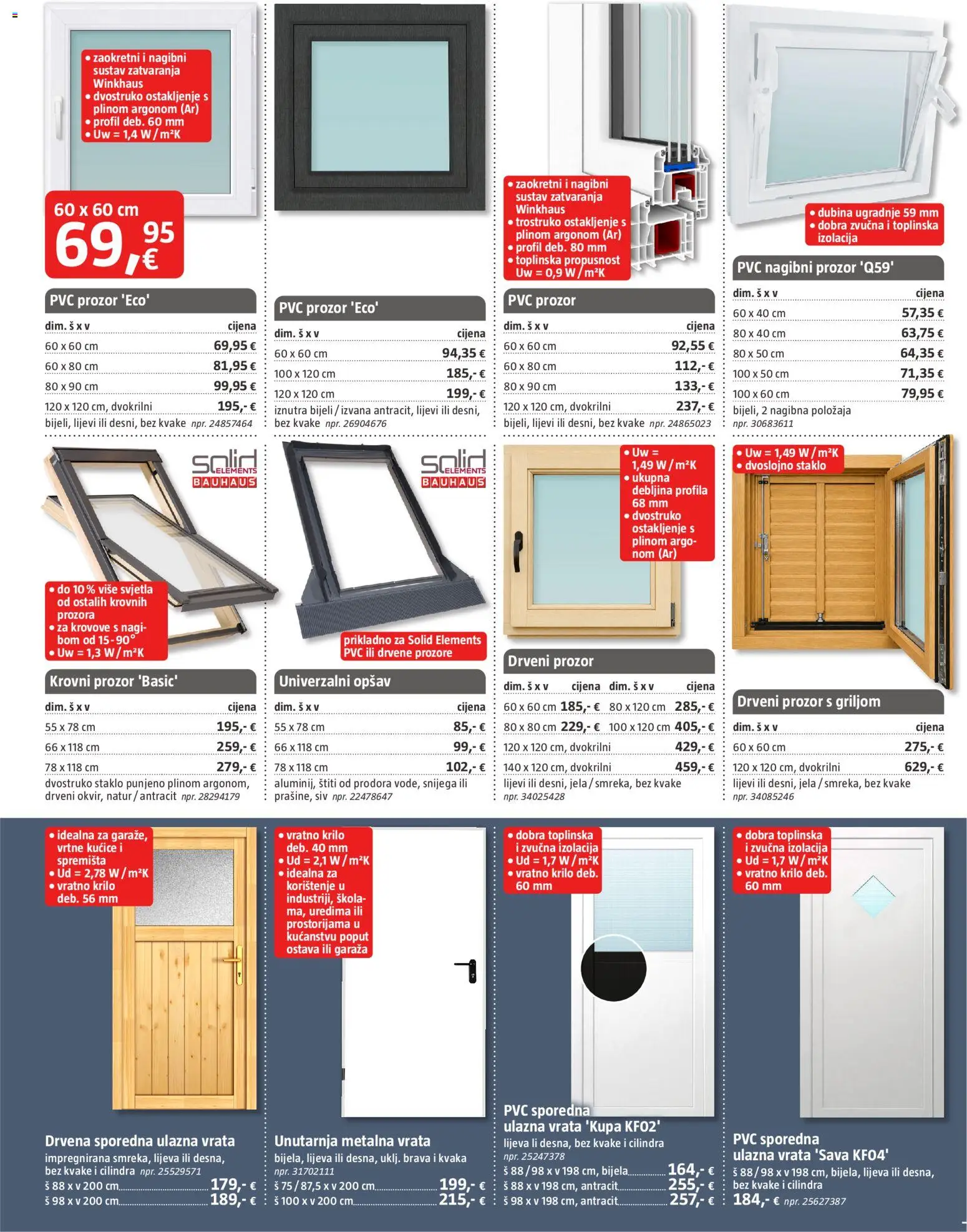 Bauhaus katalog | vrijedi od 17.06.2026 | Stranica: 20 | Proizvodi: Vrtne kućice, Vrata, Pvc prozor, Kvaka