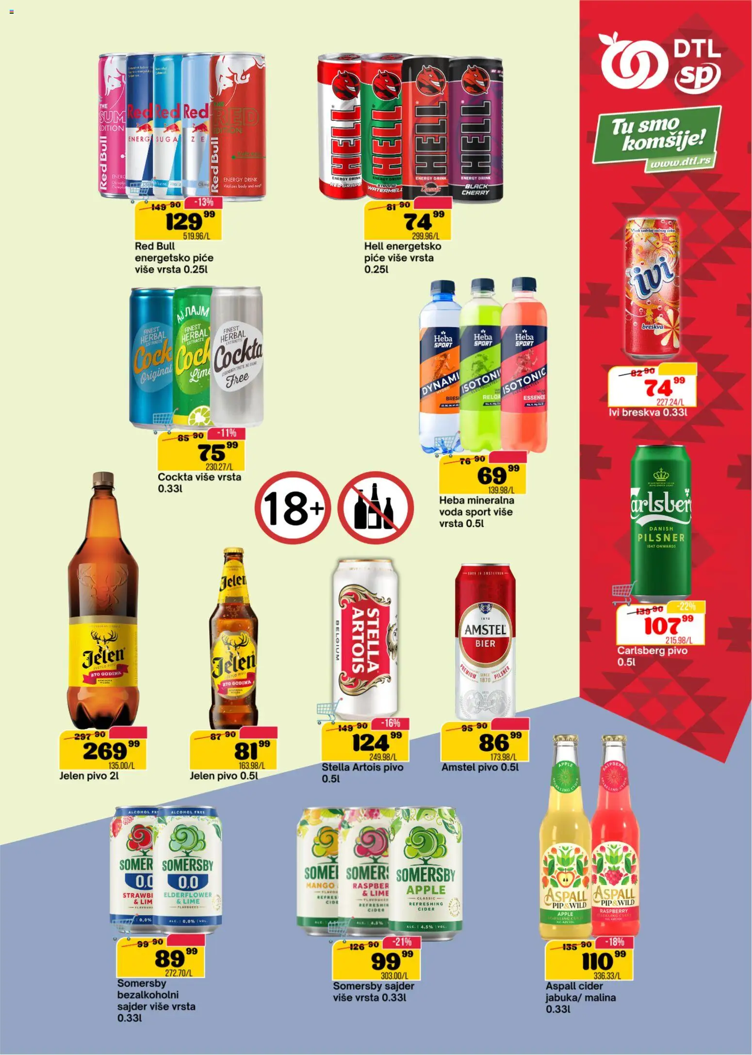 Senta Promet katalog - važi od 12.08.2026 | Strana: 13 | Proizvode: Cider, Malina, Piće, Carlsberg