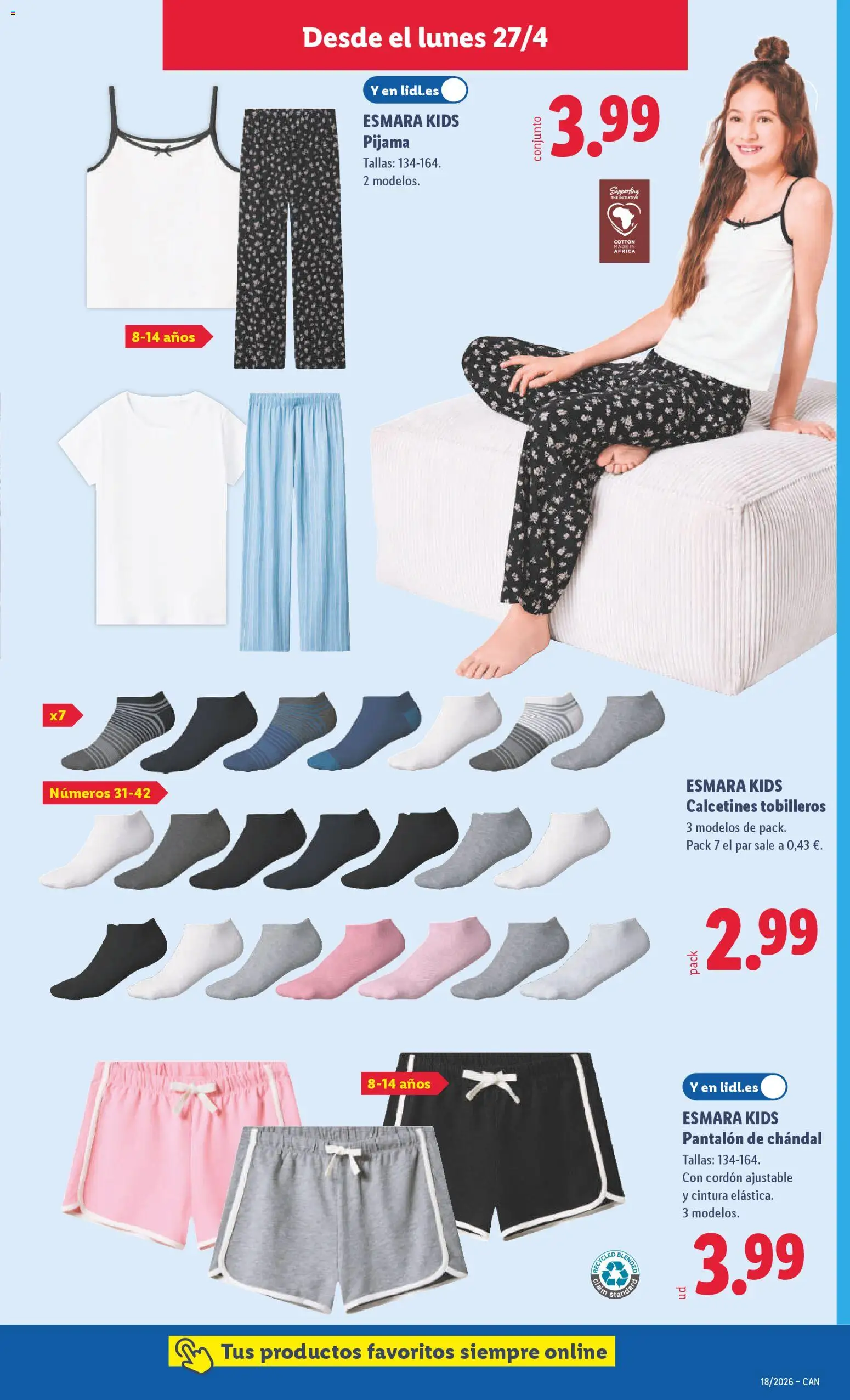 Lidl folleto de bazar │ válido desde el 27.04.2026 | Página: 13 | Productos: Pijama, Pantalón de chándal