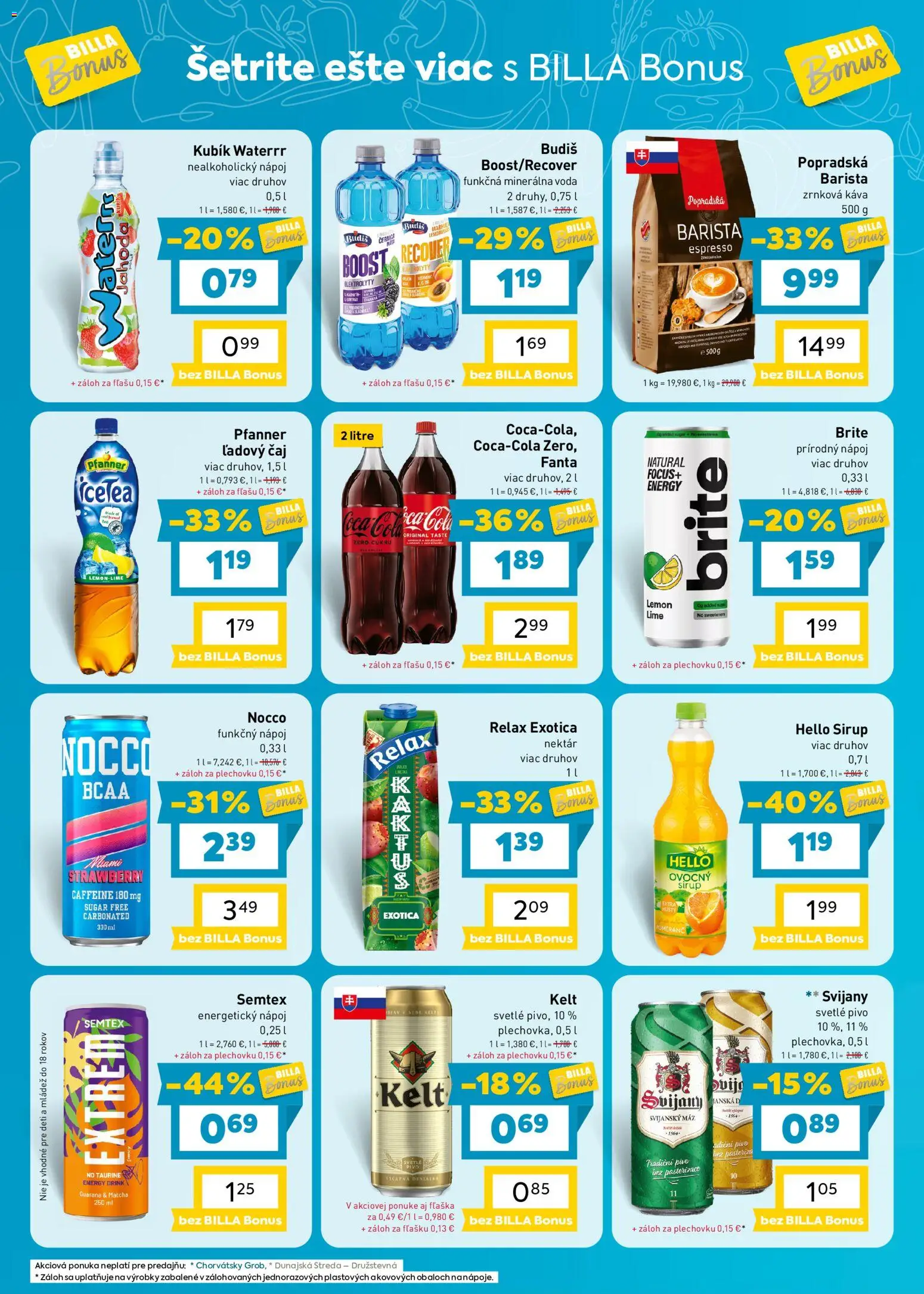 Nové Billa akcie – leták je platný od 02.09.2026 | Strana: 6 | Produkty: Sirup, Svijany, Ovocný sirup, Ľadový čaj