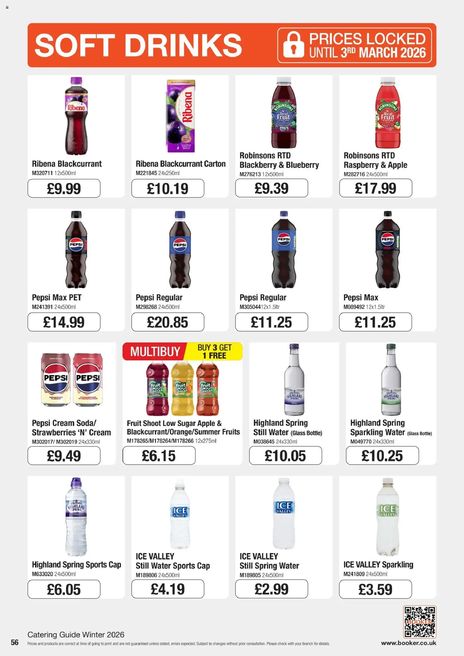{H1} | Page: 56 | Products: Pepsi Max, Spring water, Water, Raspberry