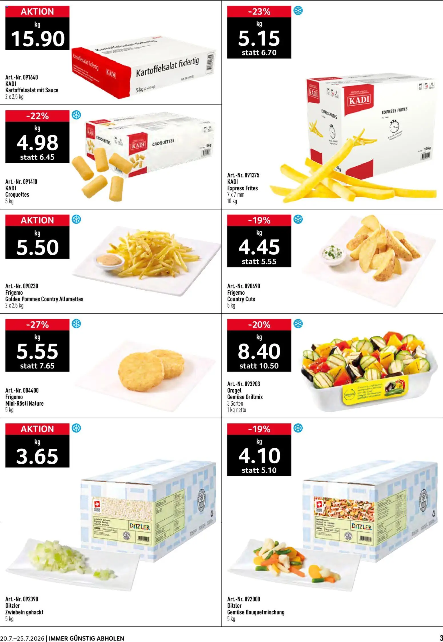 Prodega aktionen – gültig ab 20.07.2026 | Seite: 3 | Produkte: Gemüse, Zwiebeln