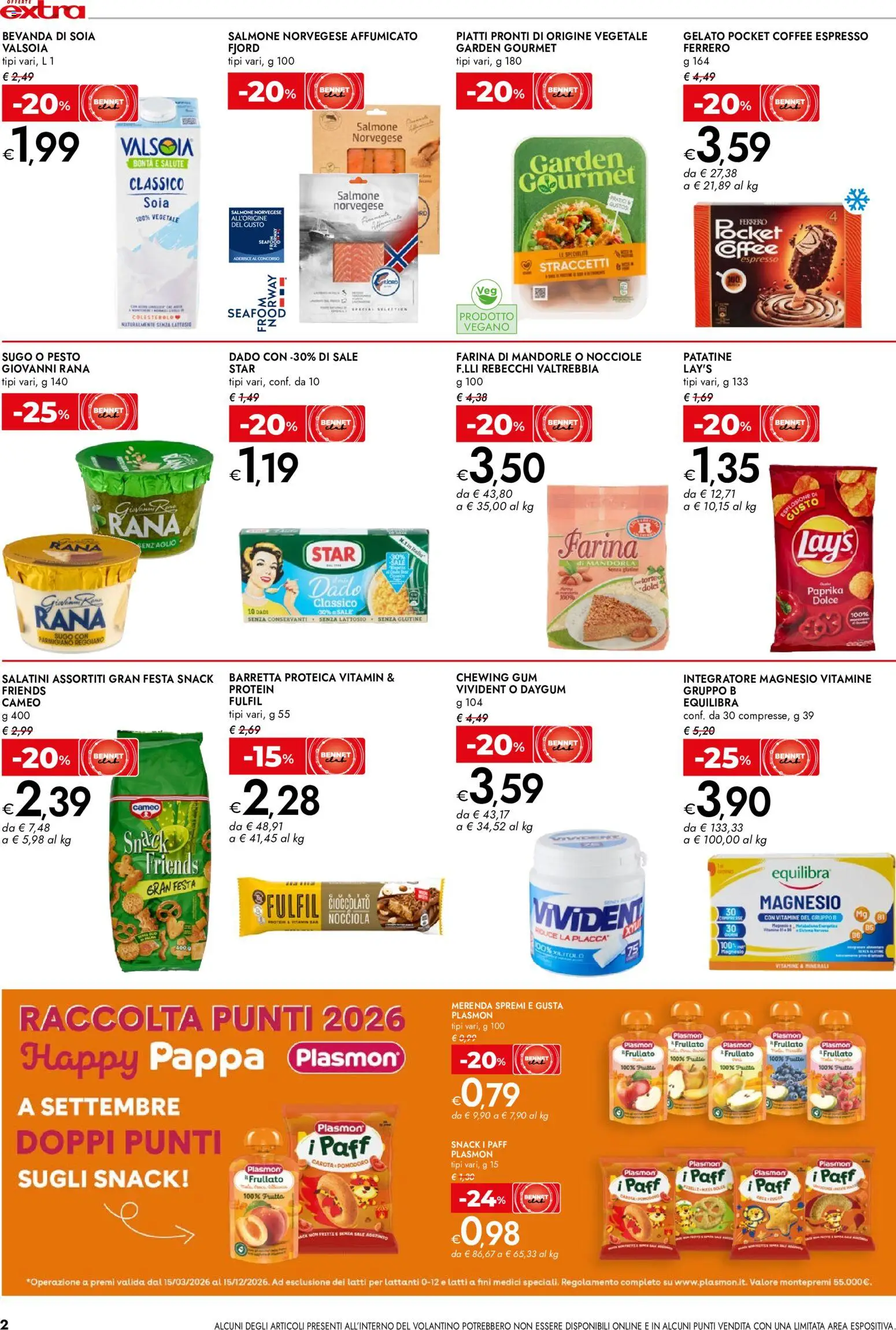 Volantino bennet del 10/09/2026 | Pagina: 2 | Prodotti: Piatti pronti, Sale, Farina, Sugo