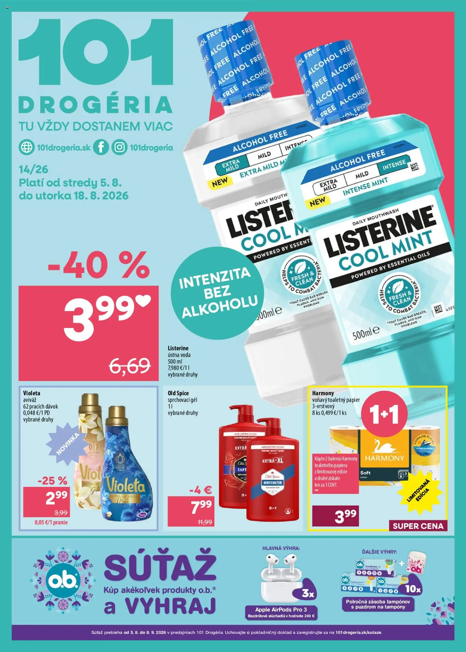 Nové 101 drogerie akcie – leták je platný od 05.08.2026 | Strana: 1