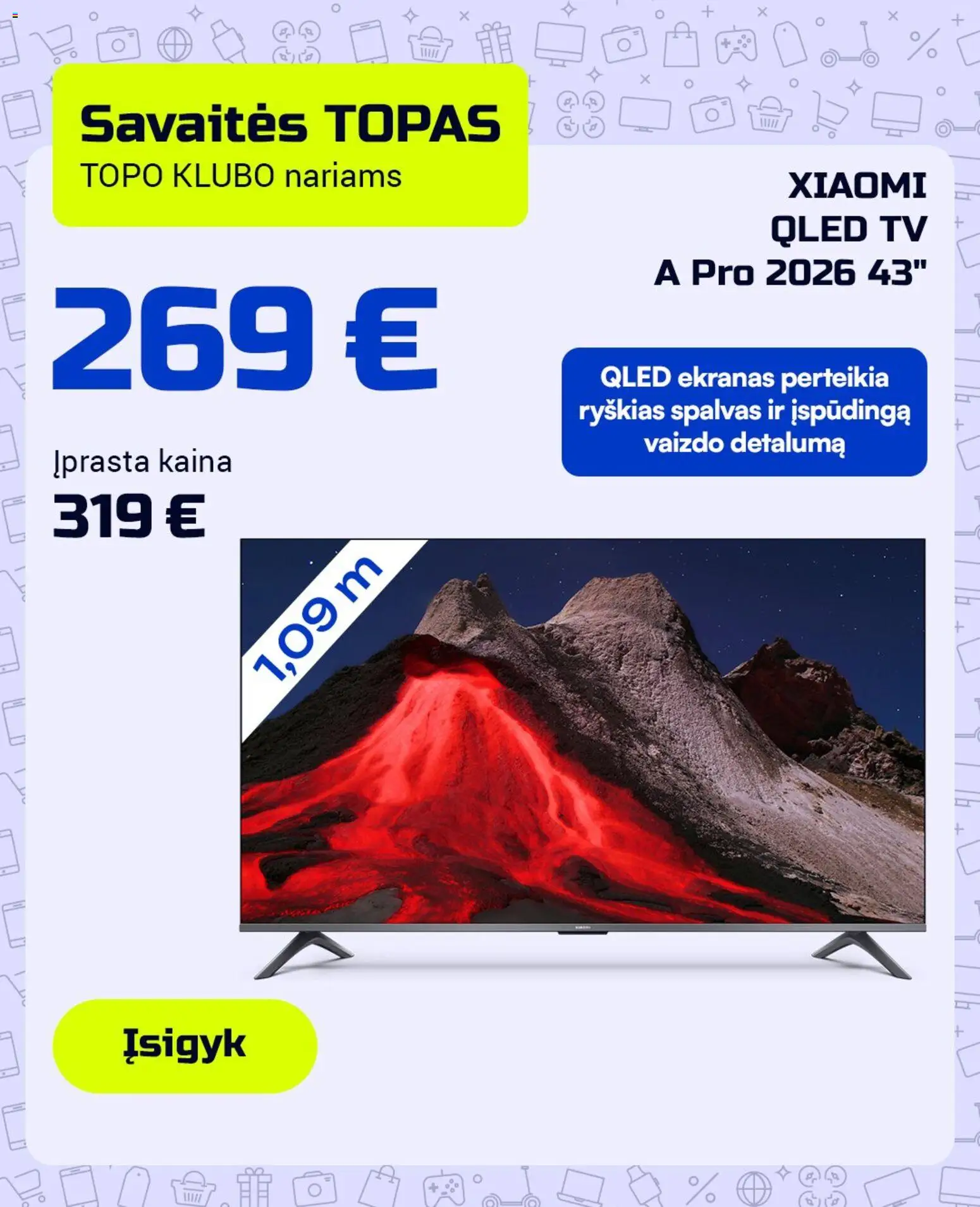 TOPOcentras akcijos nuo 19.05.2026 | Puslapis: 1 | Prekių: Tv, Vaizdo