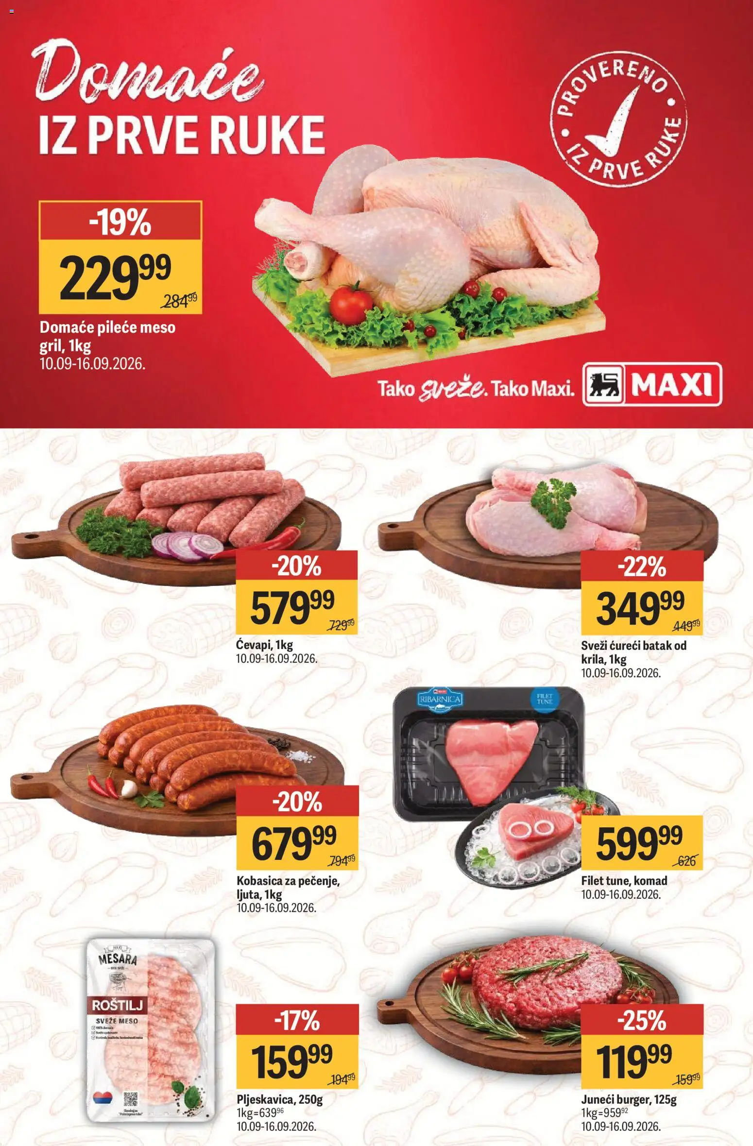 Maxi katalog - važi od 10.09.2026 | Strana: 8 | Proizvode: Ćureći batak, Filet, Meso, Roštilj