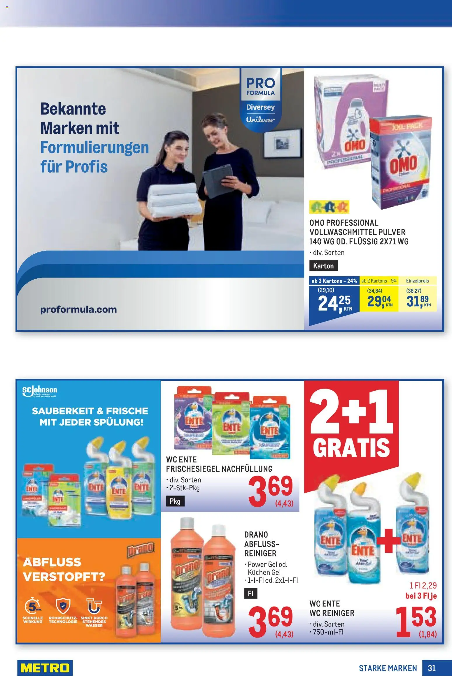 Metro angebote Starke Marken gültig ab 17.09.2026 | Seite: 31 | Produkte: Wasser, Spülung