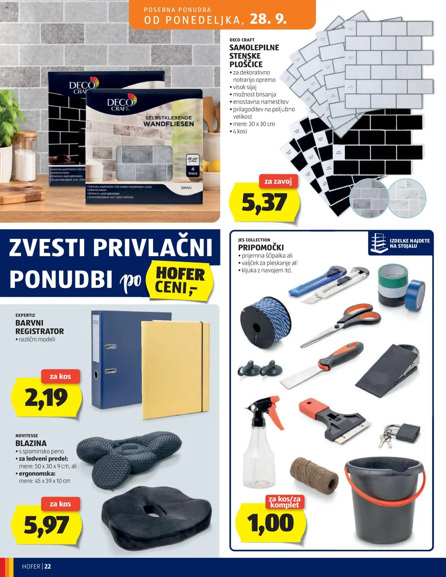 Hofer SI katalog | vrijedi od 23.09.2026 | Stranica: 22