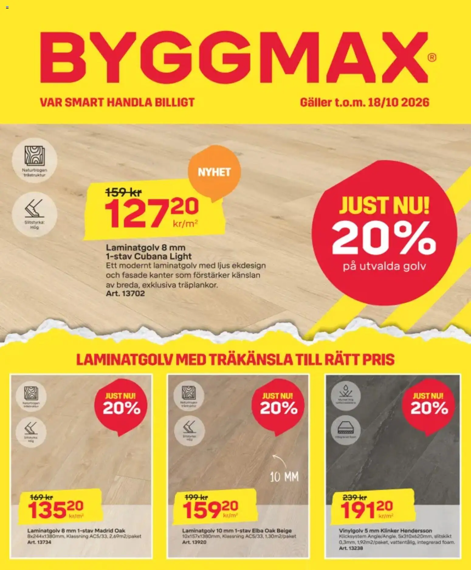 ByggMax reklamblad aktuell från 12/10/2026 | Sida: 1 | Produkter: Galler, Ljus