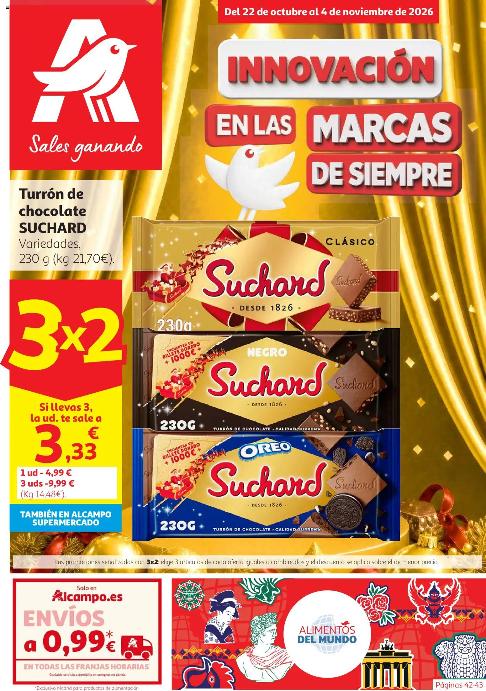 Alcampo folleto Fuenlabrada │ válido desde el 22/10/2026 | Página: 1 | Productos: Oreo, Chocolate, Té, Alimentos