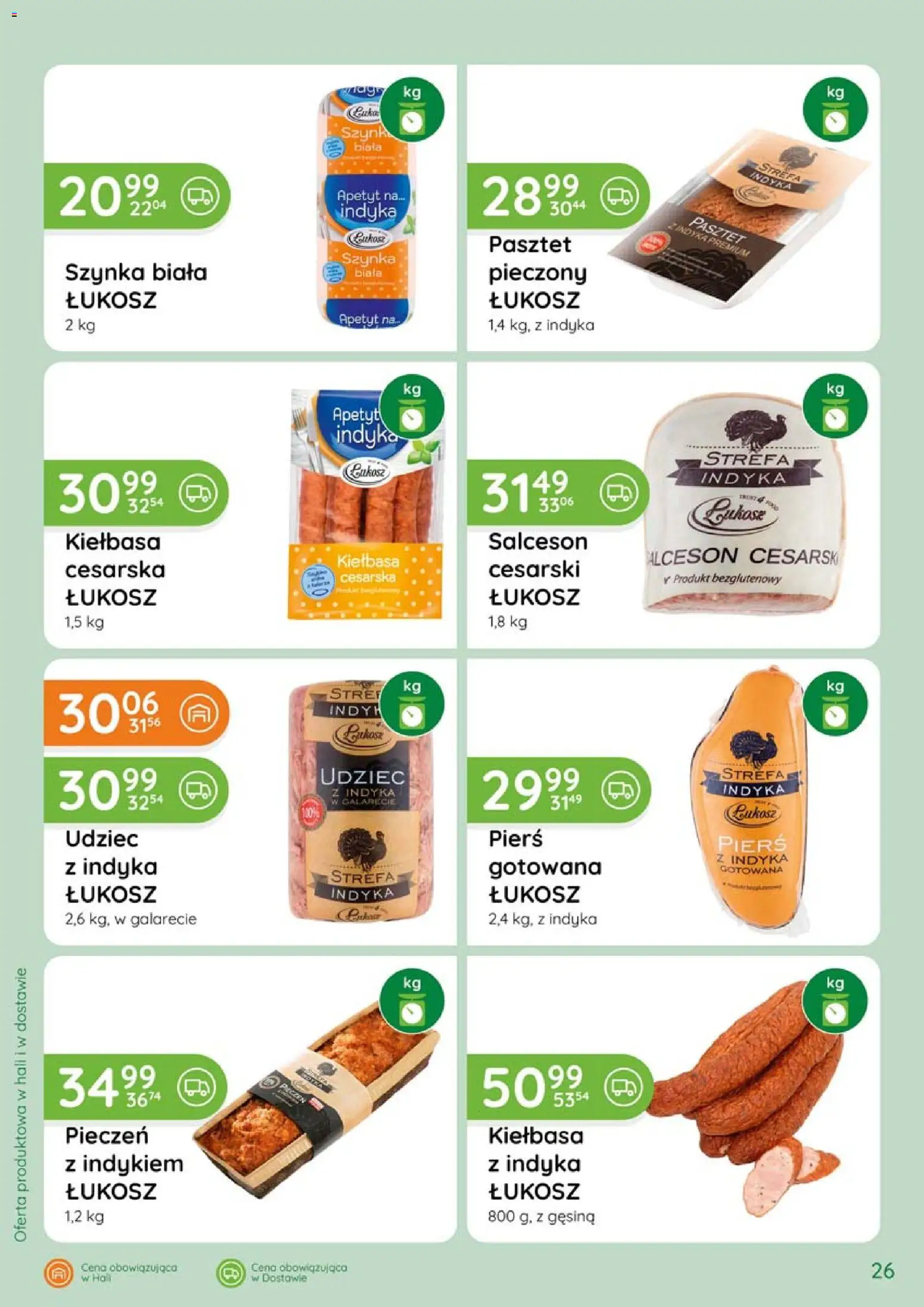 Eurocash gazetka - Katalog Wędlin od 07.05.2026 | Strona: 26 | Produkty: Kiełbasa, Pasztet z indyka, Szynka