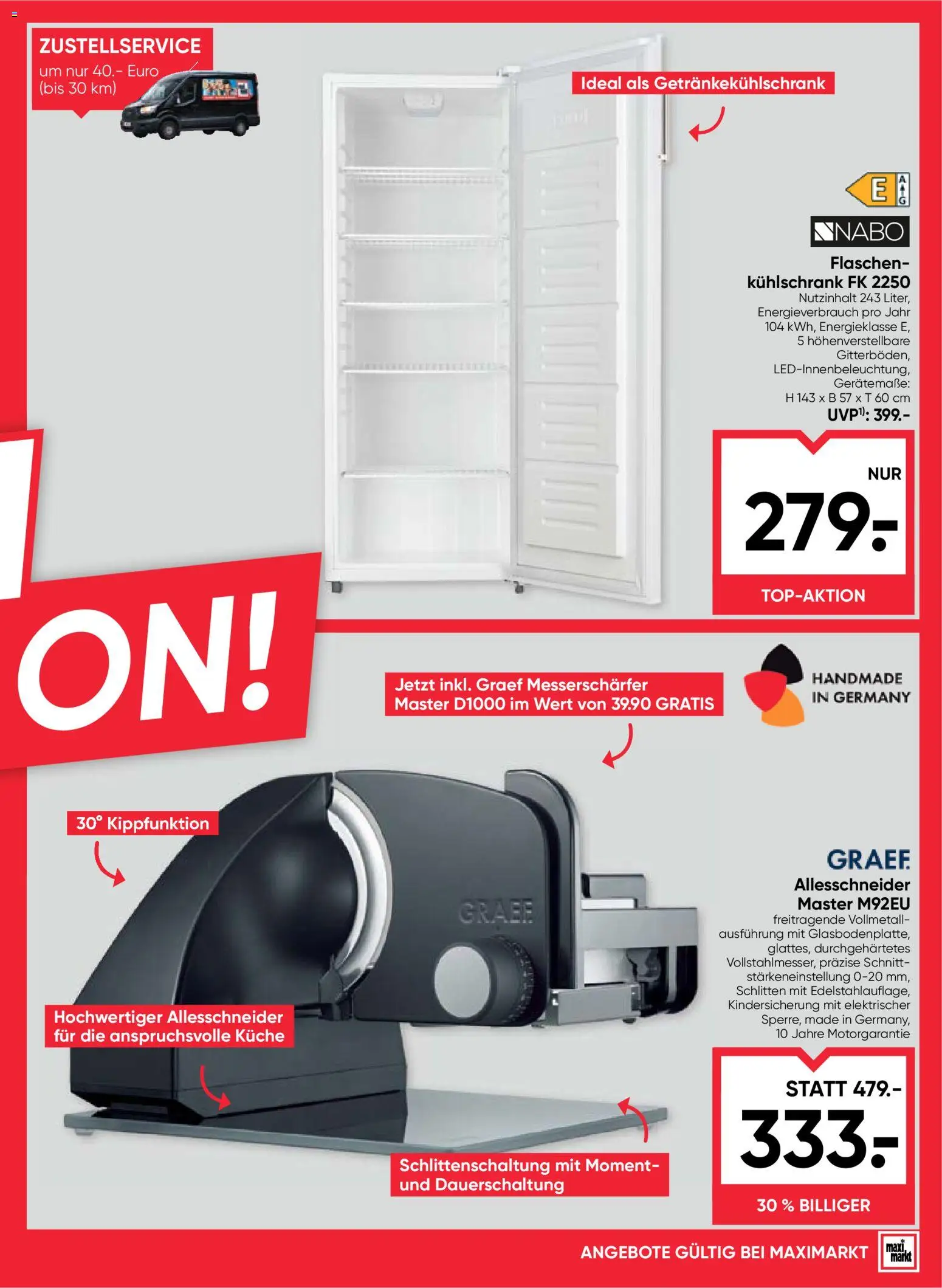 Maximarkt Flugblatt gültig ab 03.09.2026 | Seite: 23 | Produkte: Kühlschrank