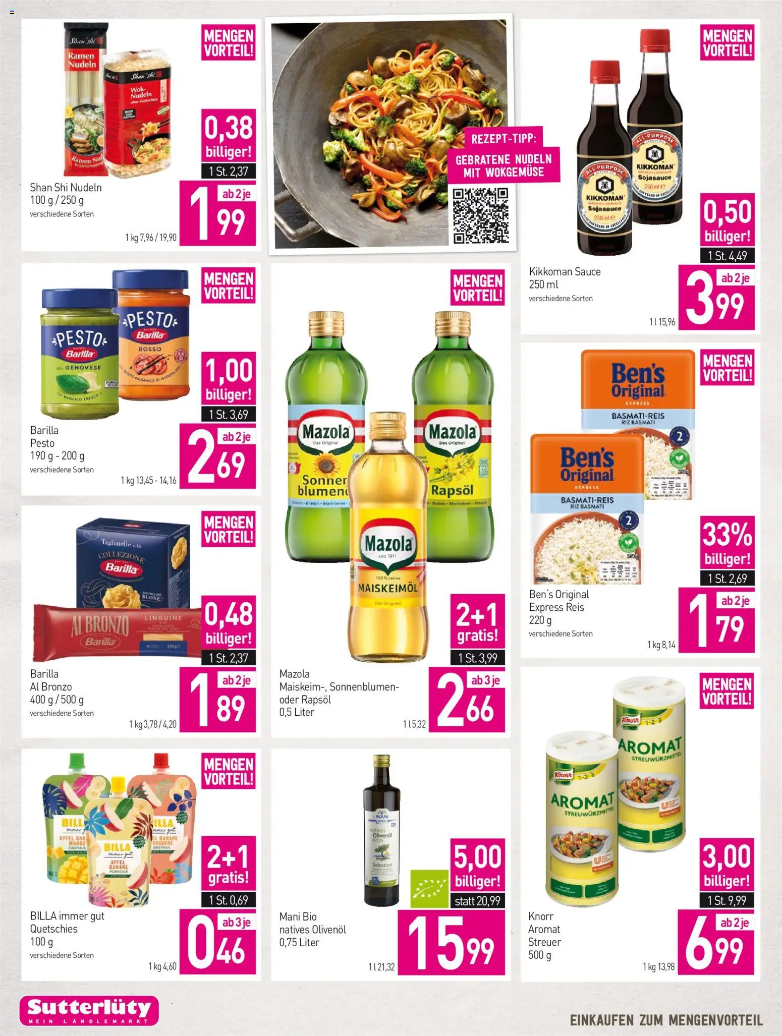Sutterlüty Flugblatt gültig ab 30.07.2026 | Seite: 16 | Produkte: Mango, Barilla, Äpfel, Nudeln