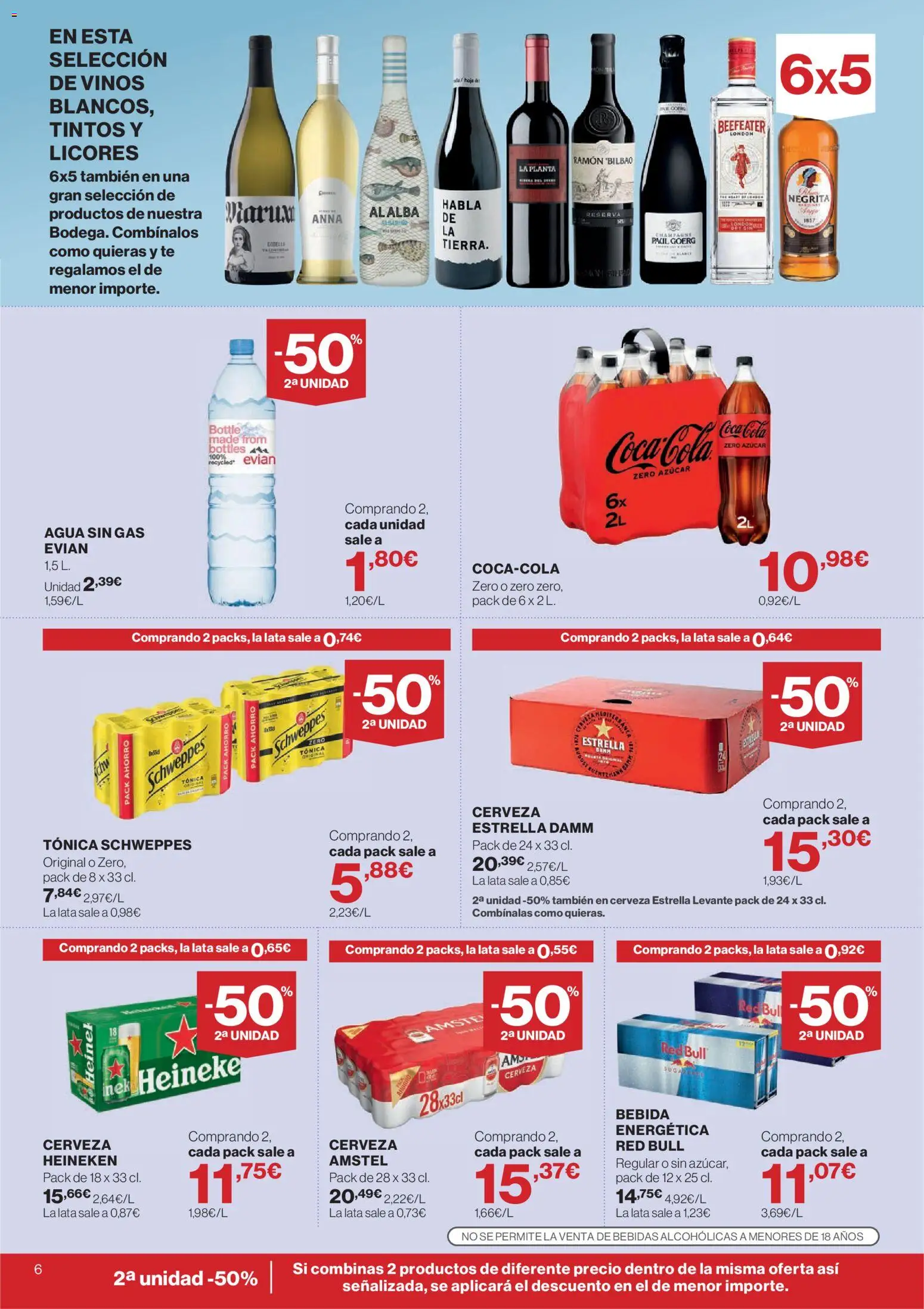 Hipercor catálogo │ válido desde el 16/07/2026 | Página: 6 | Productos: Cerveza, Té, Σπανάκι