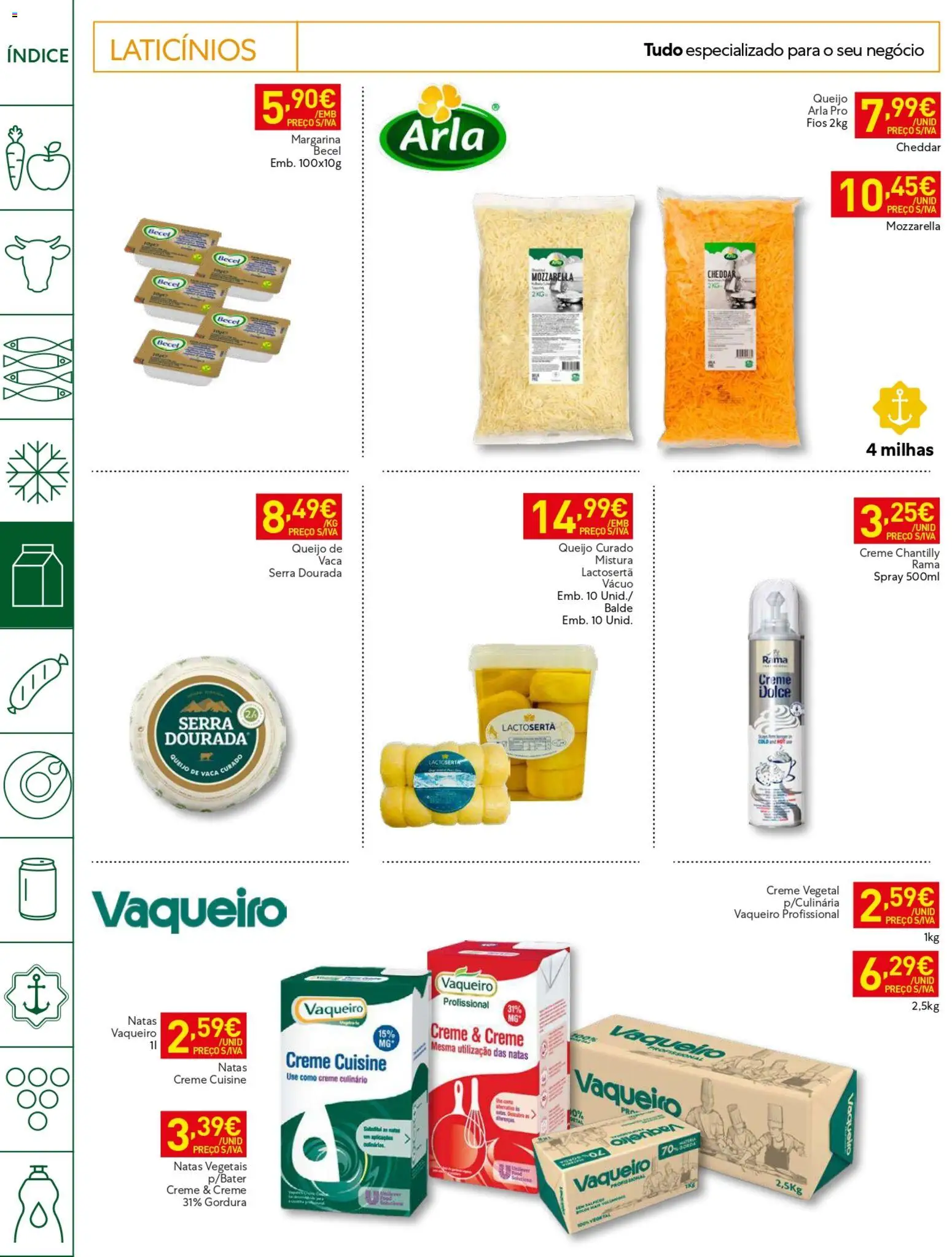 Recheio folheto Horeca │ válido de 20/10/2026 | Página: 10 | Produtos: Creme vegetal, Balde, Laticínios, Cheddar