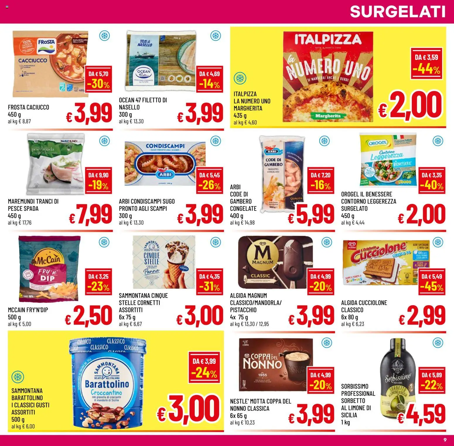Volantino A&O del 05/08/2026 | Pagina: 9 | Prodotti: Panna, Sorbetto, Limone, Sugo