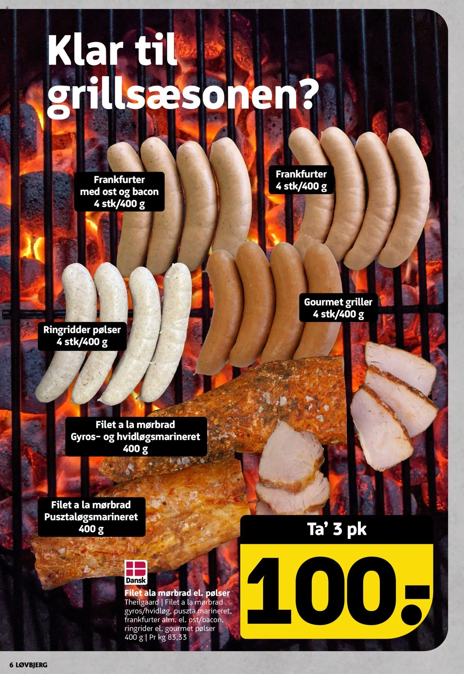 Løvbjerg tilbudsavis – gyldig fra 17/07/2026 | Side: 6 | Produkter: Ost, Pølser, Bacon