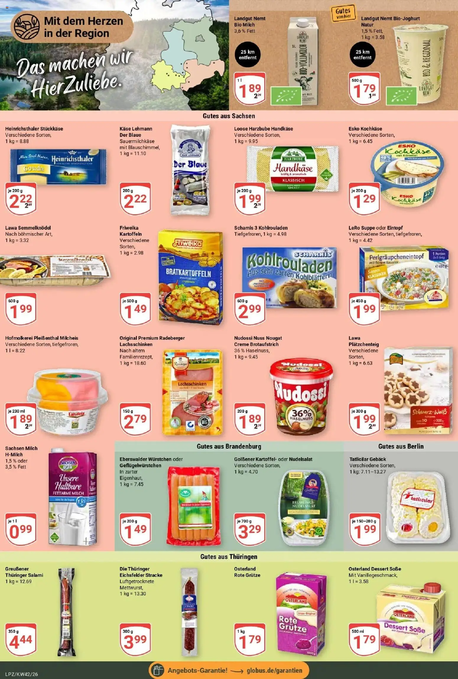 Globus Prospekt Leipzig (ab 12.10.2026) » Angebote online | Seite: 6 | Produkte: Milch, Käse, Kartoffeln, Salami