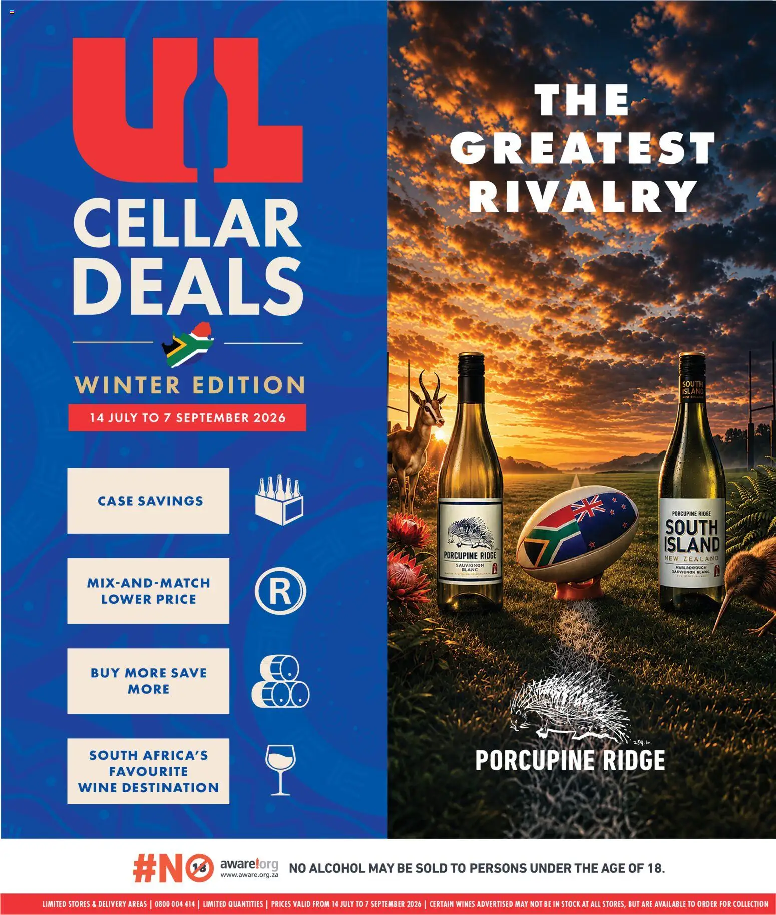 New Ultra Liquors catalogue – valid from 14/07/2026 | Page: 1 | Products: Case, Alcohol, Wine, Stock