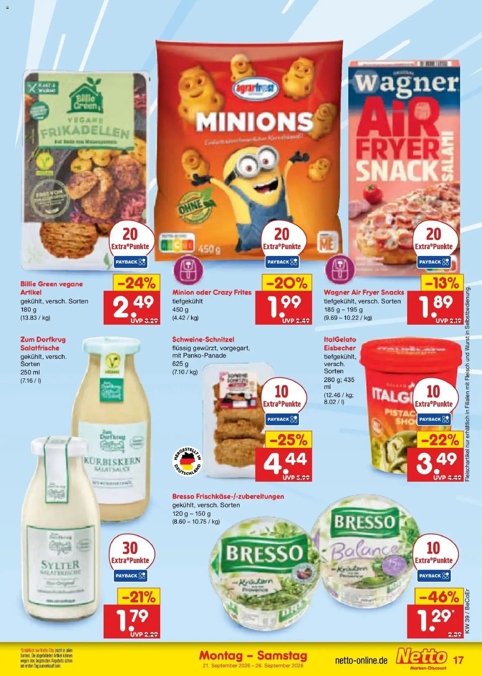 Netto Marken-Discount Prospekt Naumburg – gültig ab 21.09.2026 | Seite: 25 | Produkte: Bresso, Wurst, Salami, Fleisch