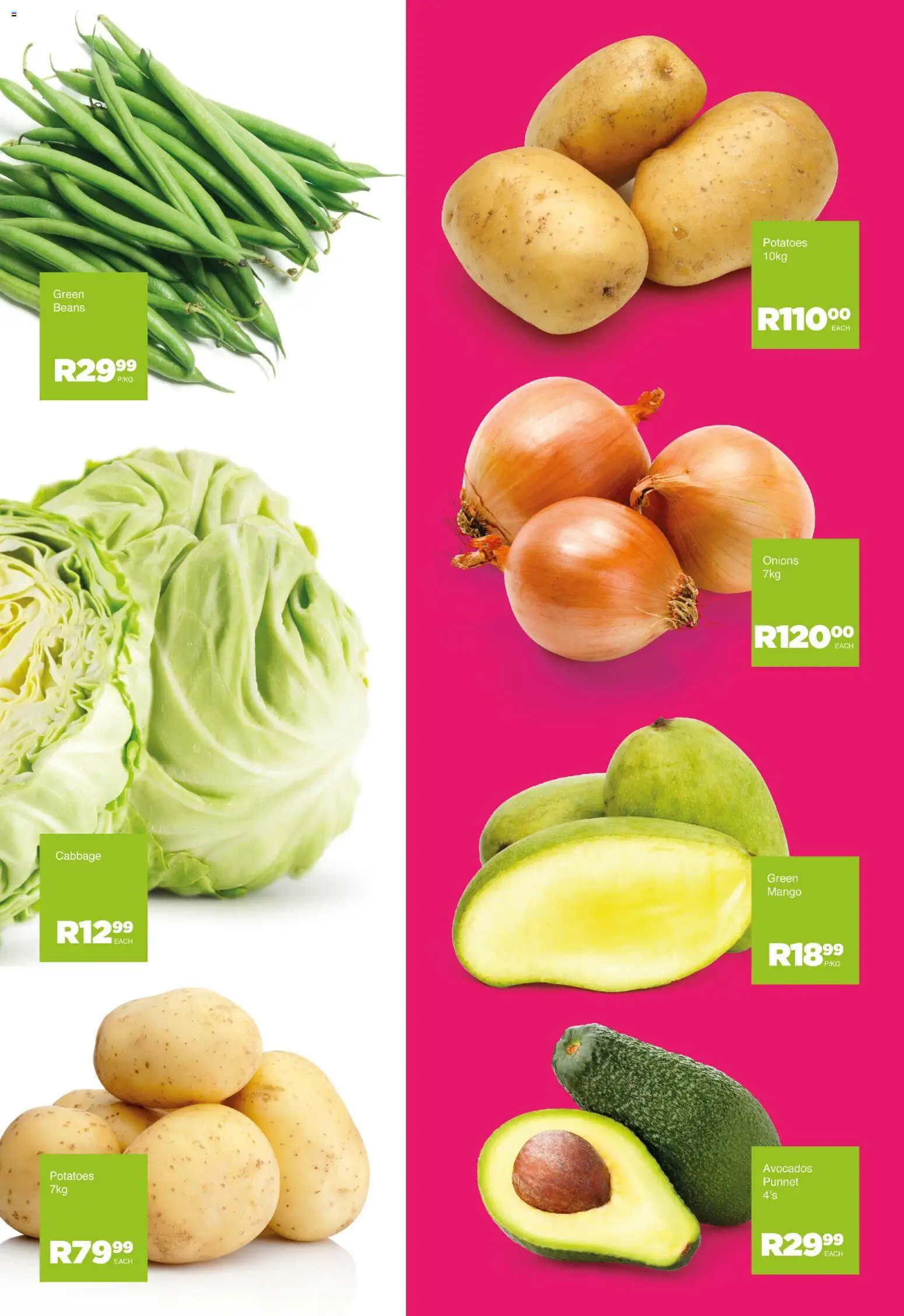 New Save catalogue – valid from 09/10/2026 | Page: 5 | Products: Beans, Avocados, Onions, Mango