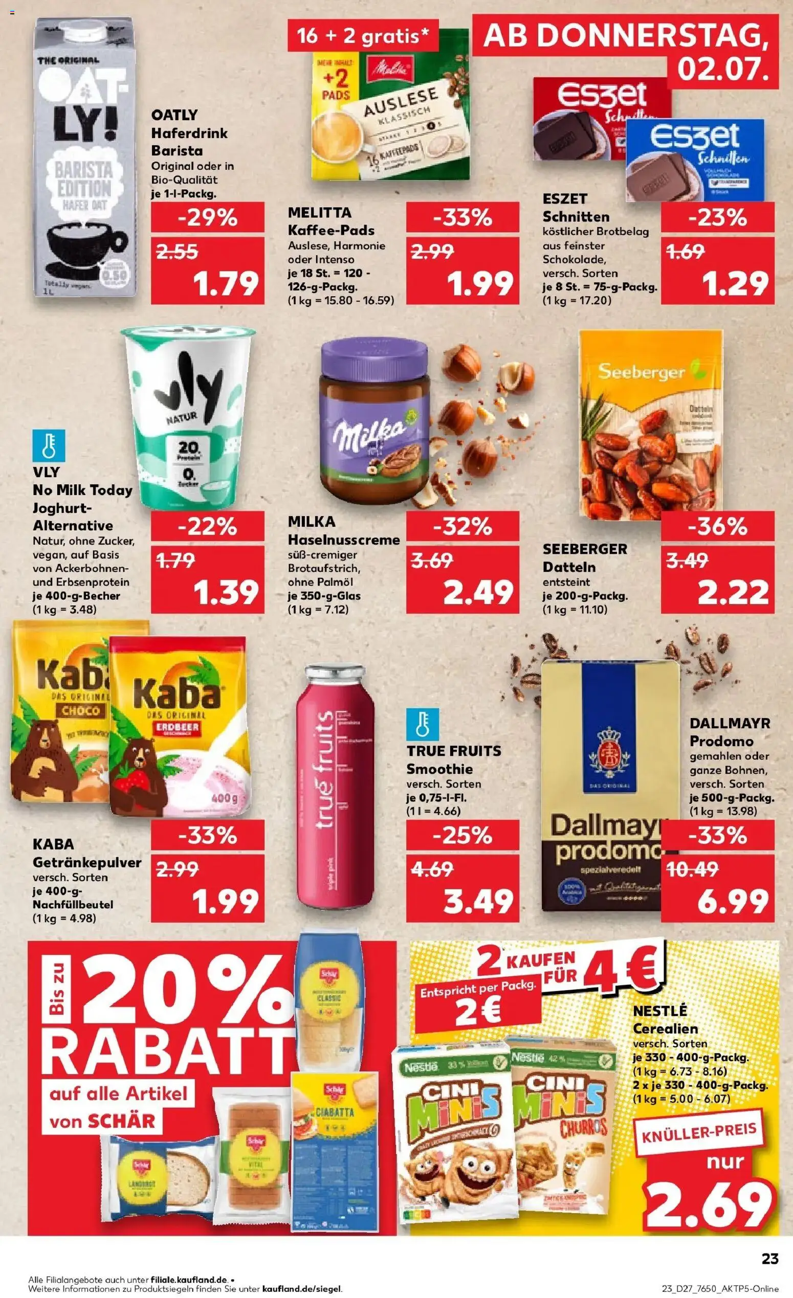 Kaufland Prospekt Landsberg Am Lech – gültig ab 29.06.2026 | Seite: 34 | Produkte: Joghurt, Milka, Dallmayr, Oatly