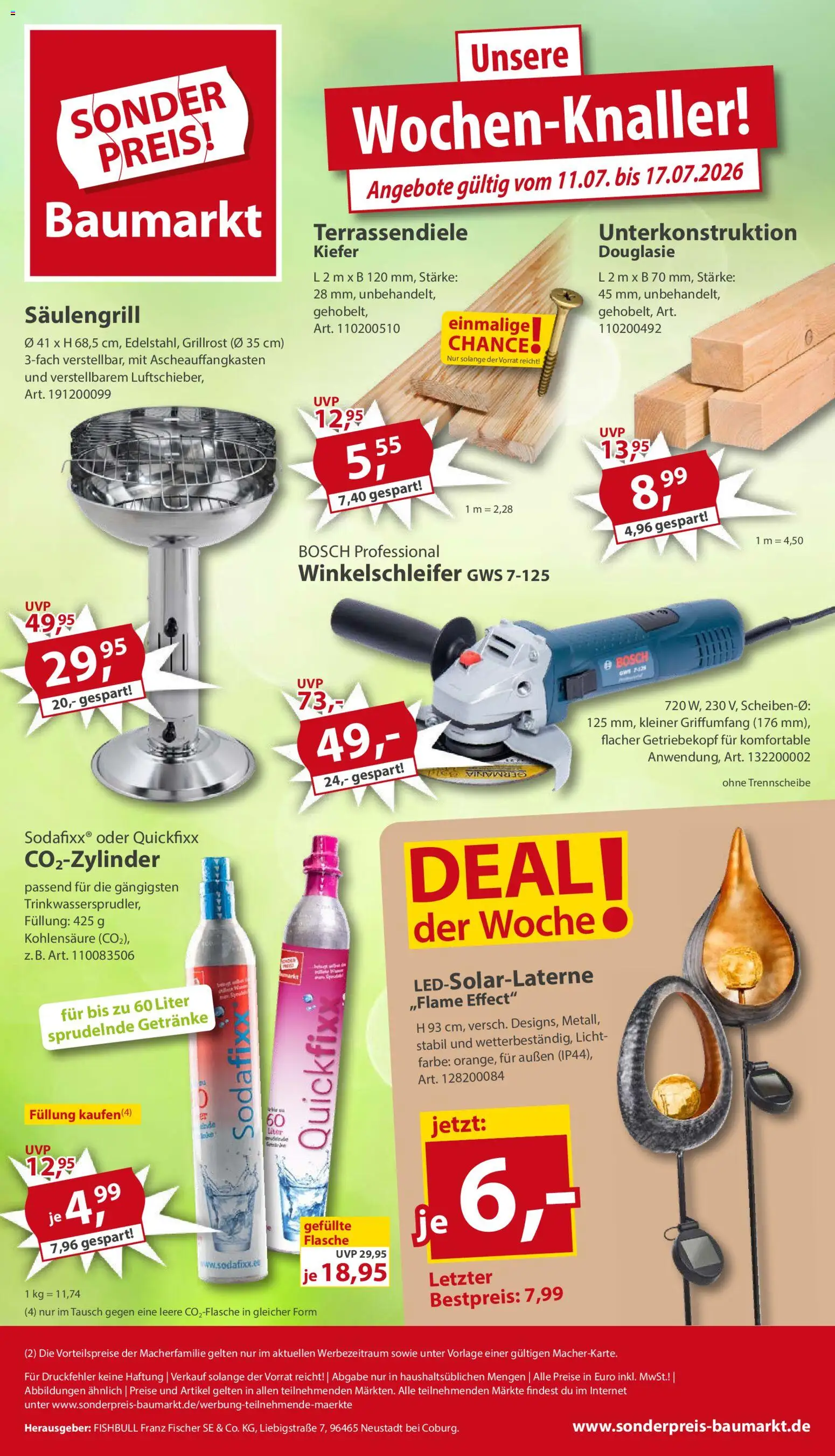 Sonderpreis Baumarkt Prospekt – gültig ab 11.07.2026 | Seite: 1 | Produkte: Bosch
