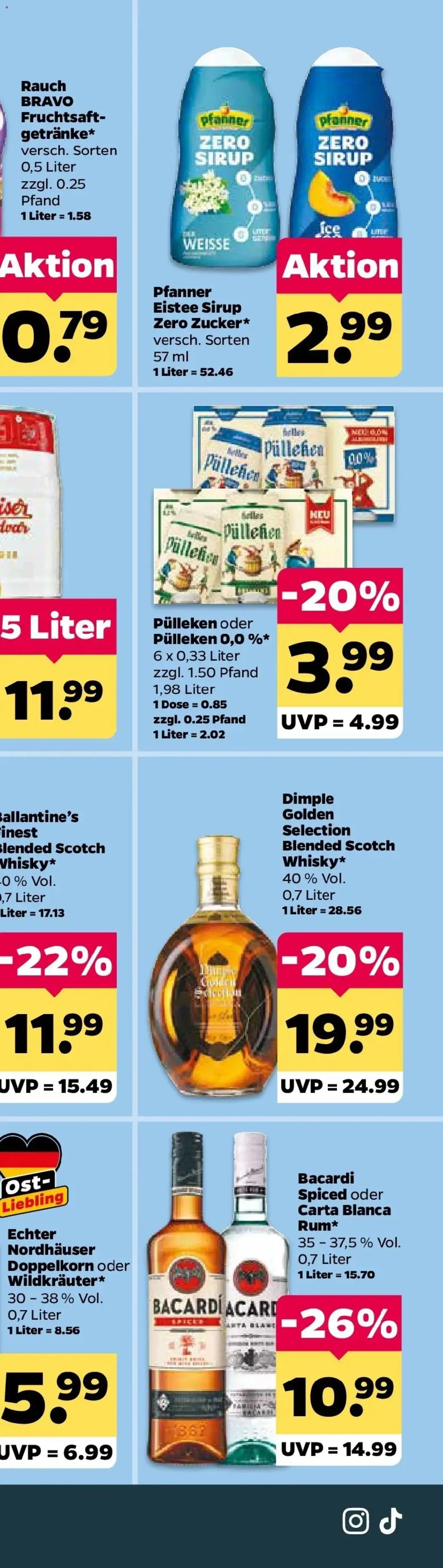 Netto Aktueller Prospekt ab 12.10.2026 → Angebote nächste Woche | Seite: 30 | Produkte: Bacardi, Sirup, Fruchtsaft