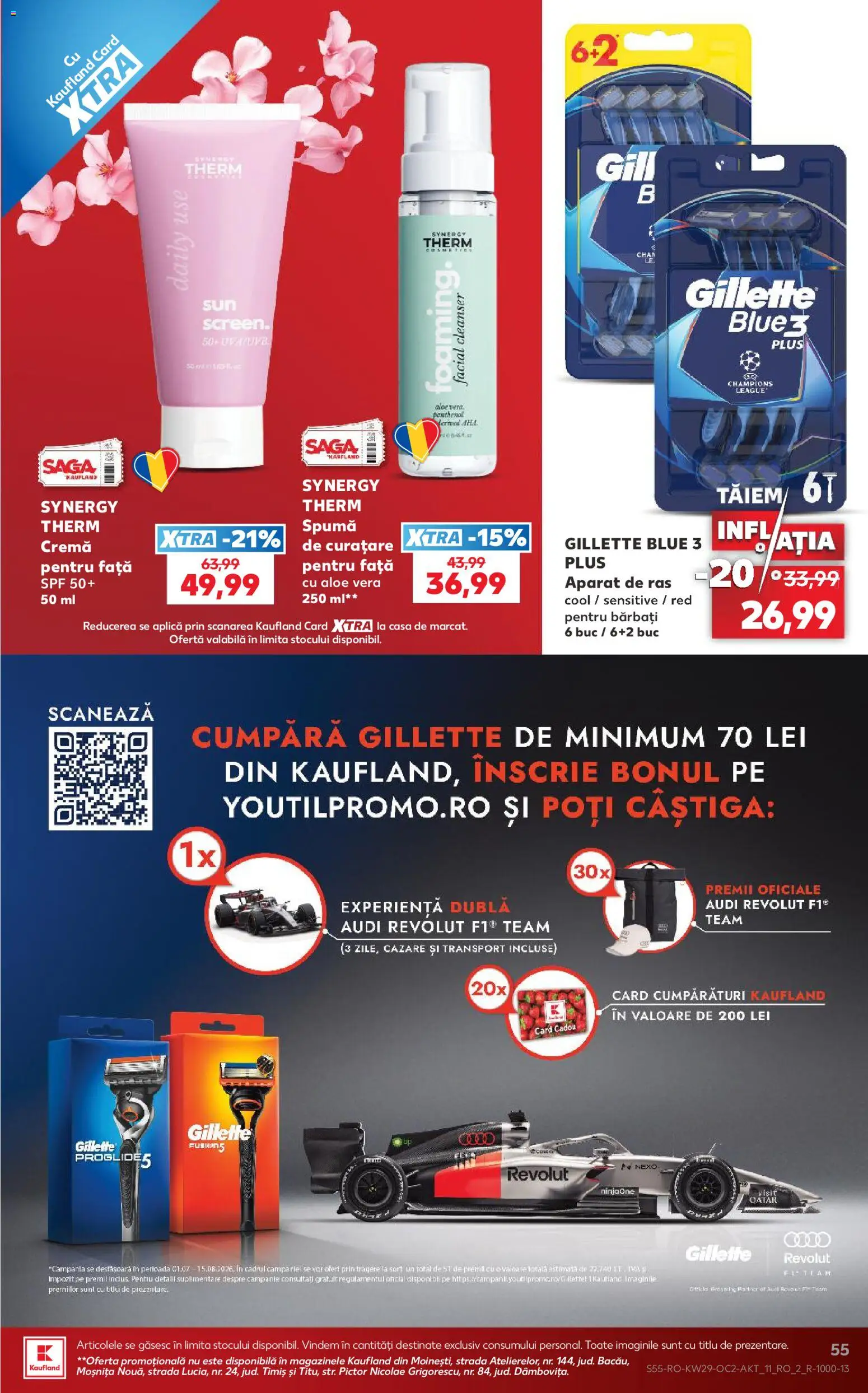 Noul catalog Kaufland – valabil de la 15.07.2026 | Pagină: 55 | Produse: Aparat De Ras, Aloe vera, Cremă, Plus