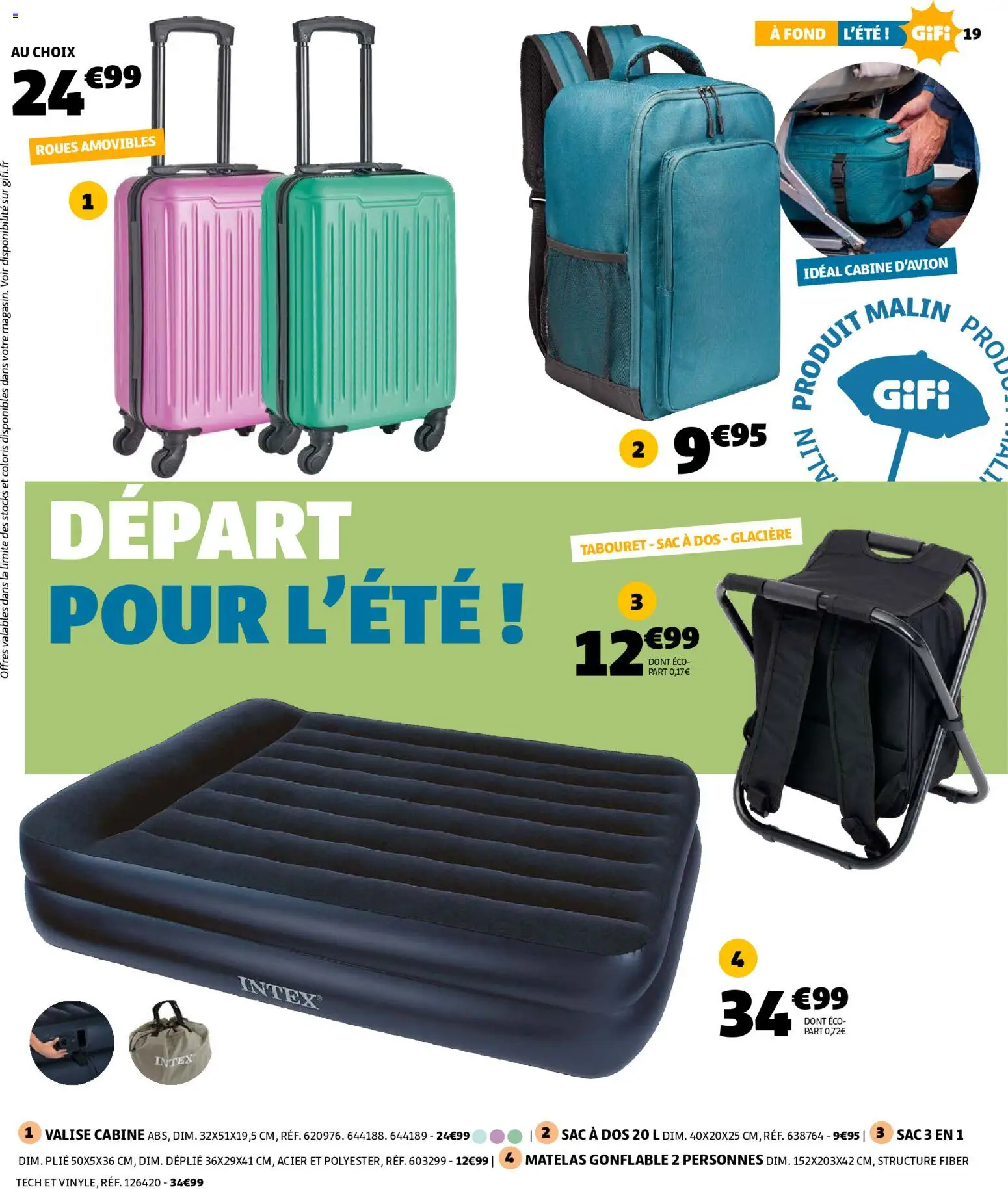 {H1} | Page: 19 | Produits: Sac, Matelas gonflable, Valise cabine, Sac à dos